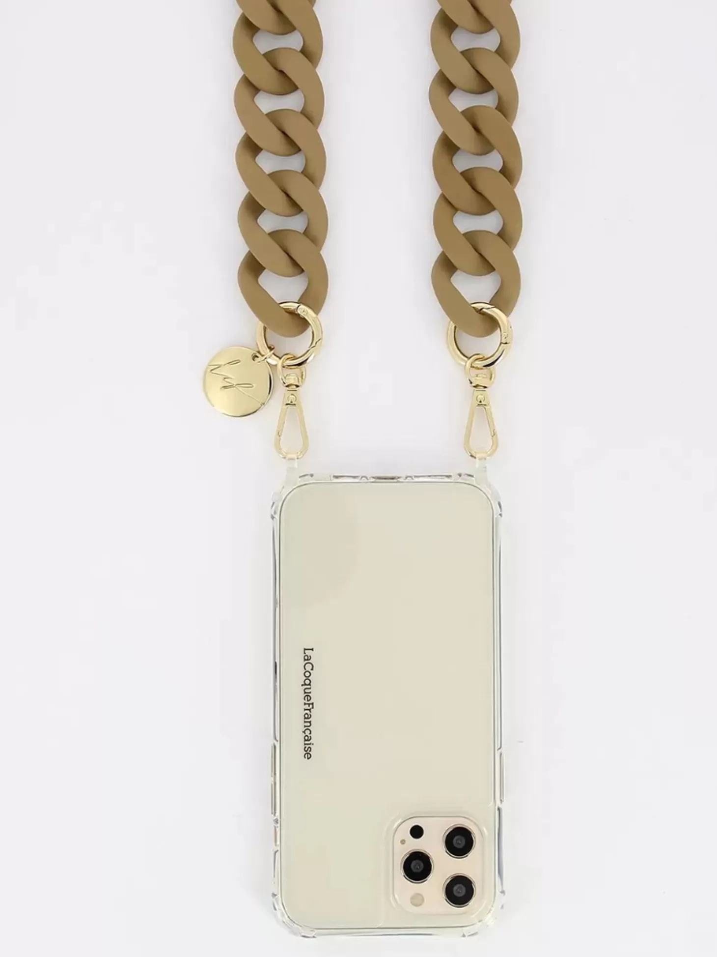 LA COQUE FRANCAISE ALICE PHONE CHAIN MATTE BEIGE Flash Sale