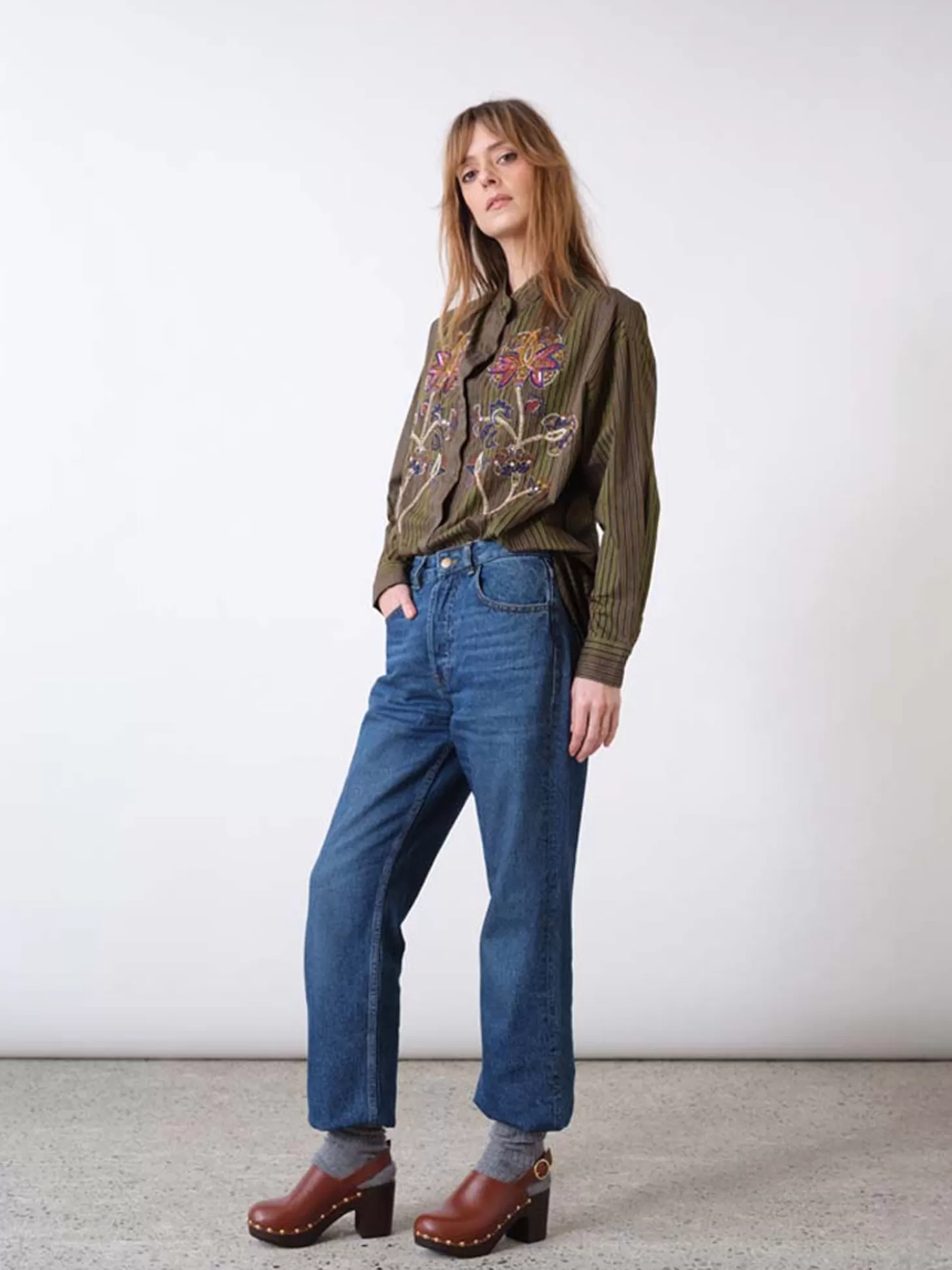 V DE VINSTER BILLIE ROSA SHIRT KHAKI Flash Sale