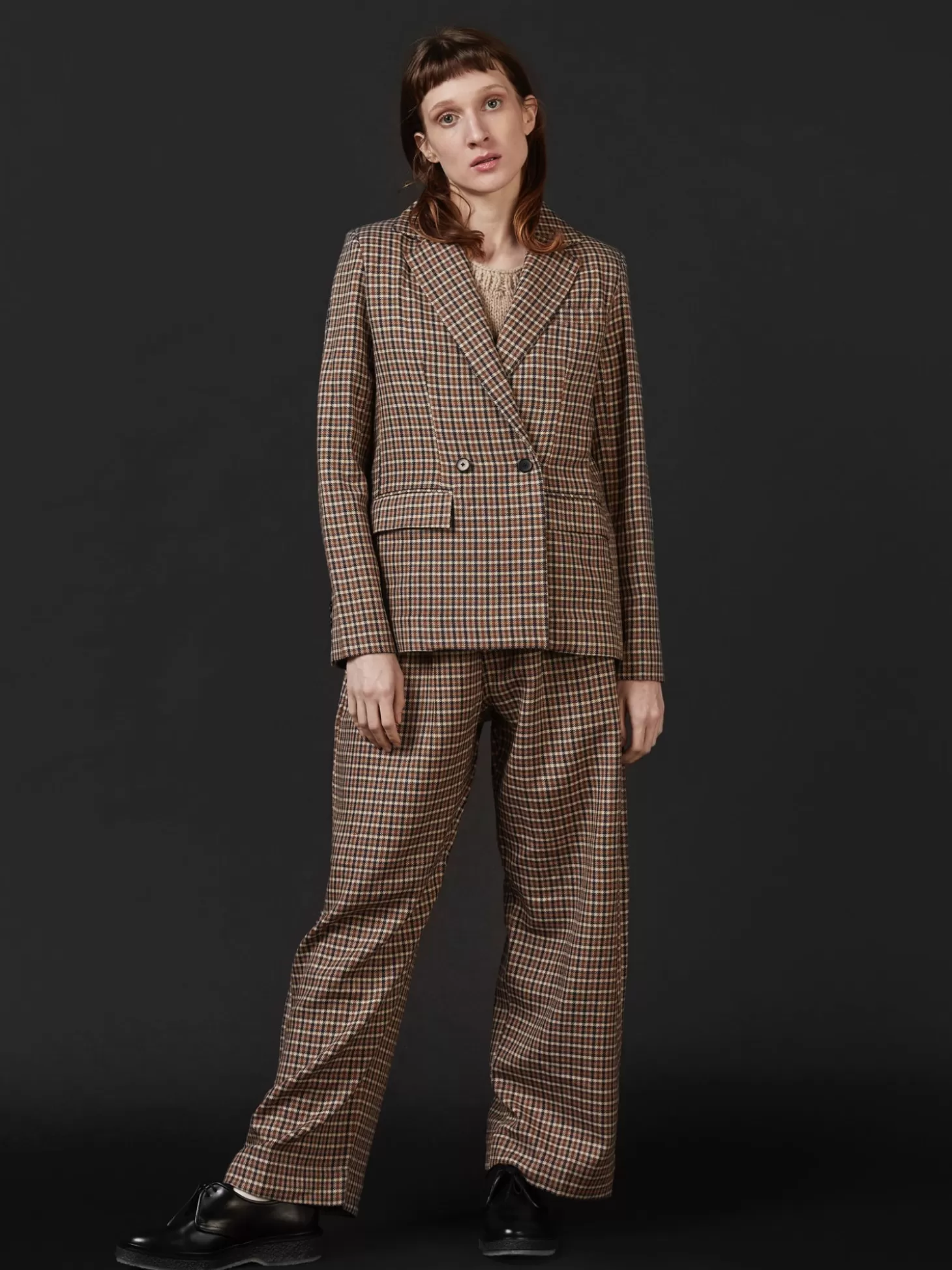 MII Collection BROWN CHECK TROUSER Sale