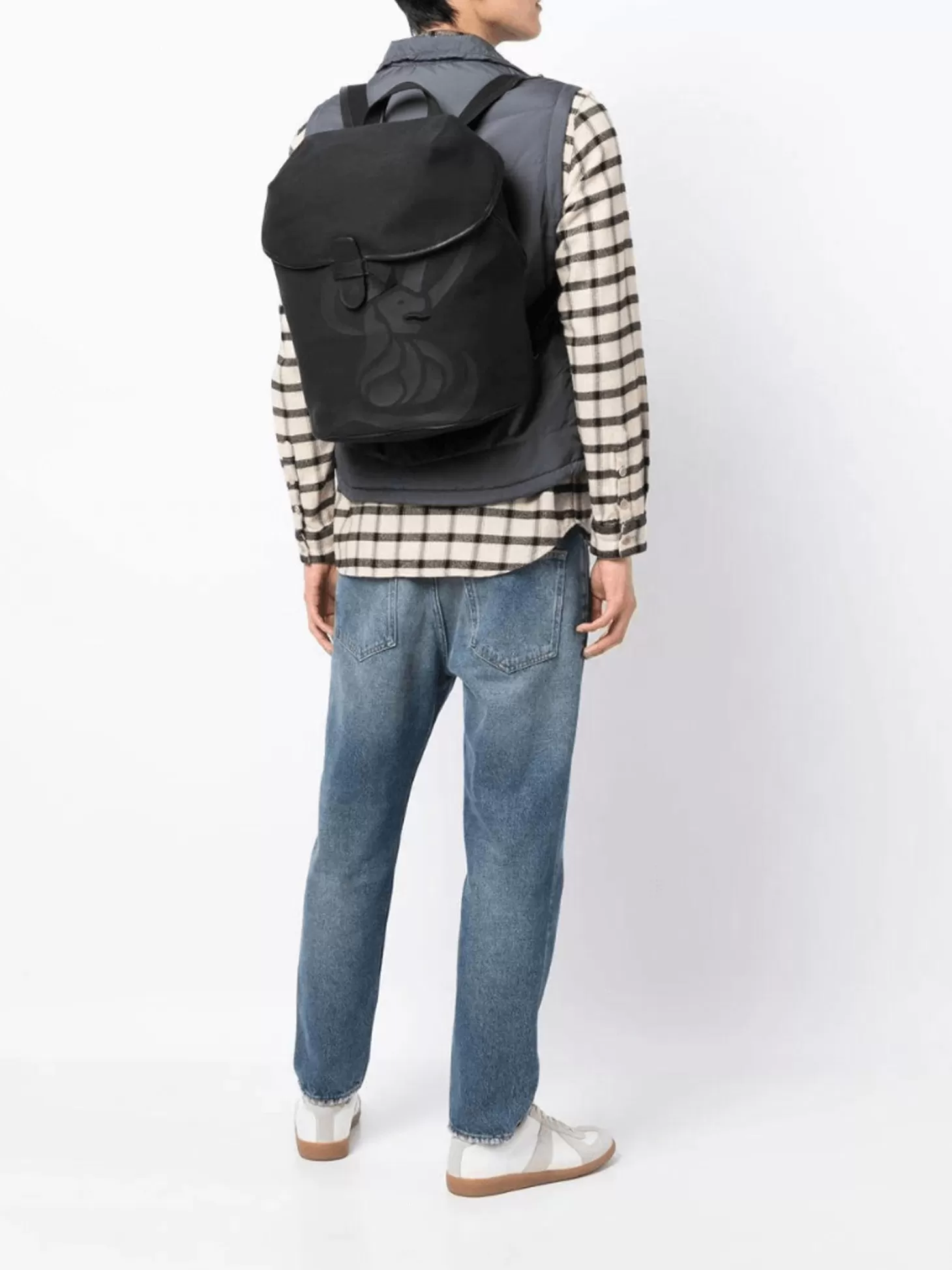 Leathersmith of London CANVAS LION BACKPACK BLACK Outlet