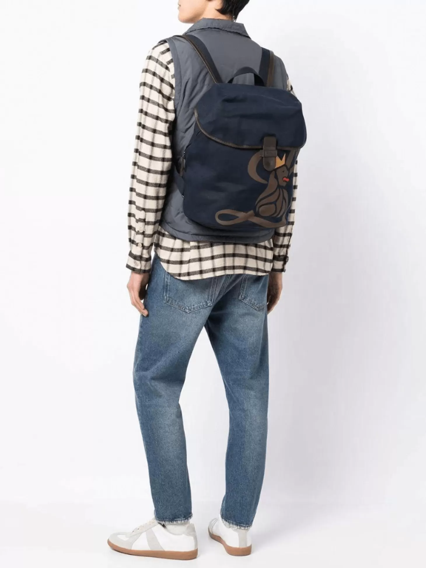 Leathersmith of London CANVAS LION BACKPACK NAVY Sale