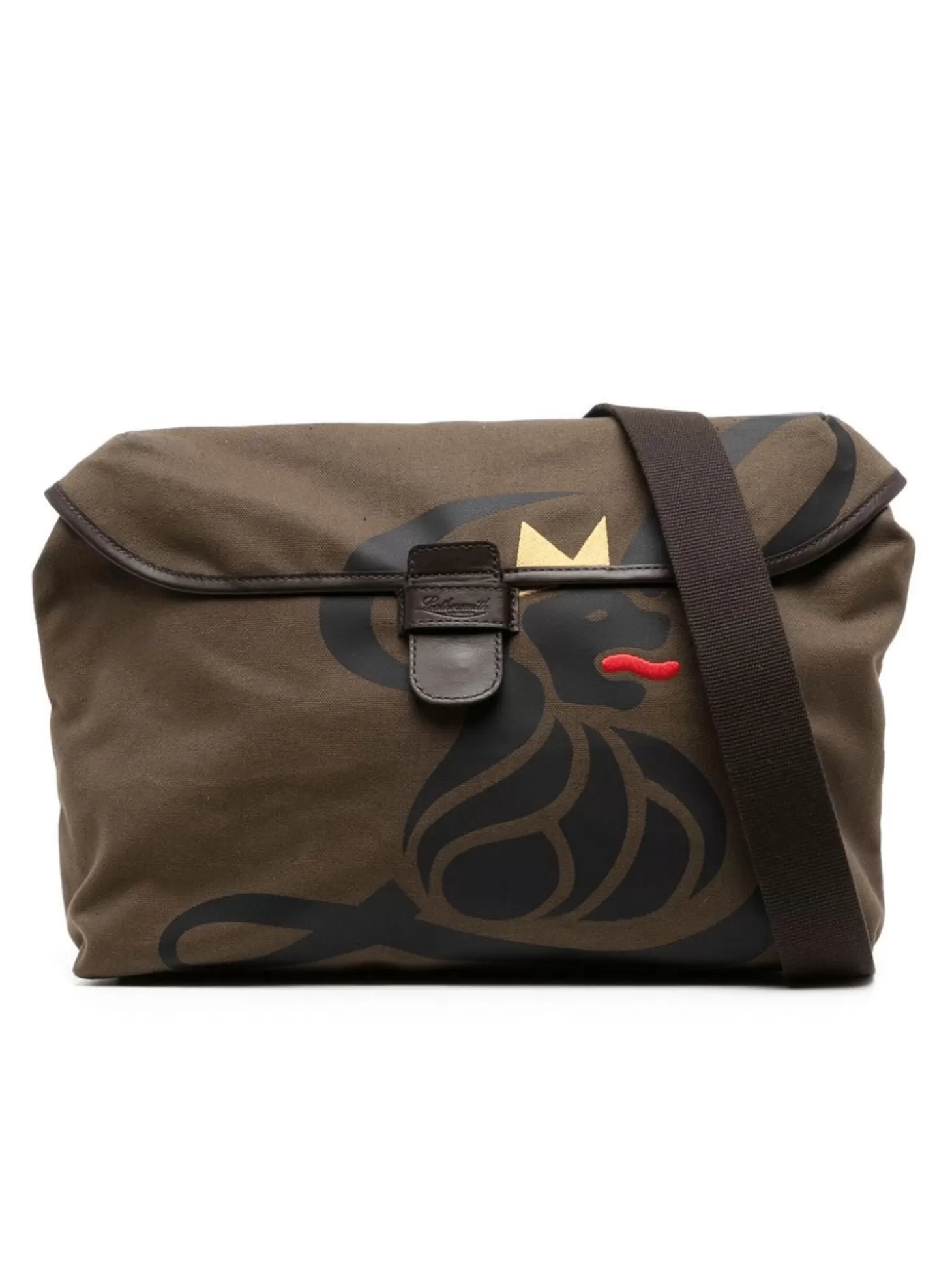 Leathersmith of London CANVAS LION MESSENGER BAG KHAKI Flash Sale