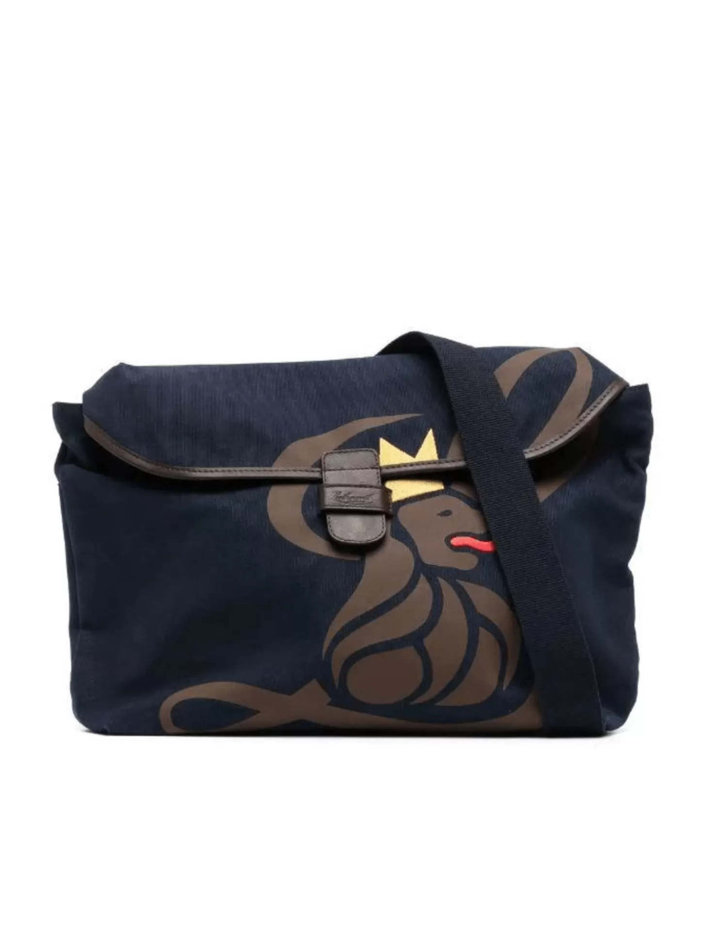 Leathersmith of London CANVAS LION MESSENGER BAG NAVY Cheap