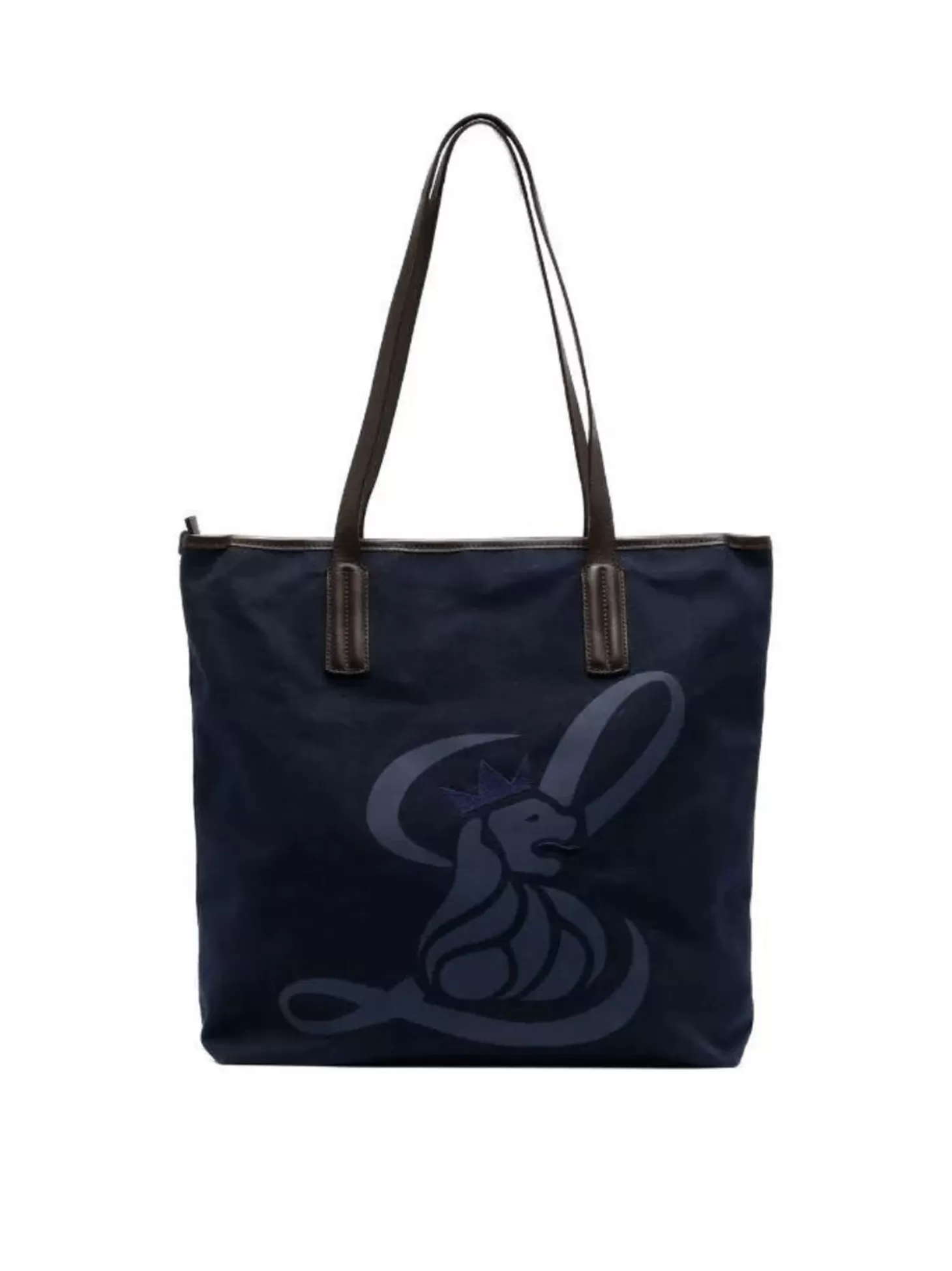 Leathersmith of London CANVAS LION SHOPPER NAVY Shop