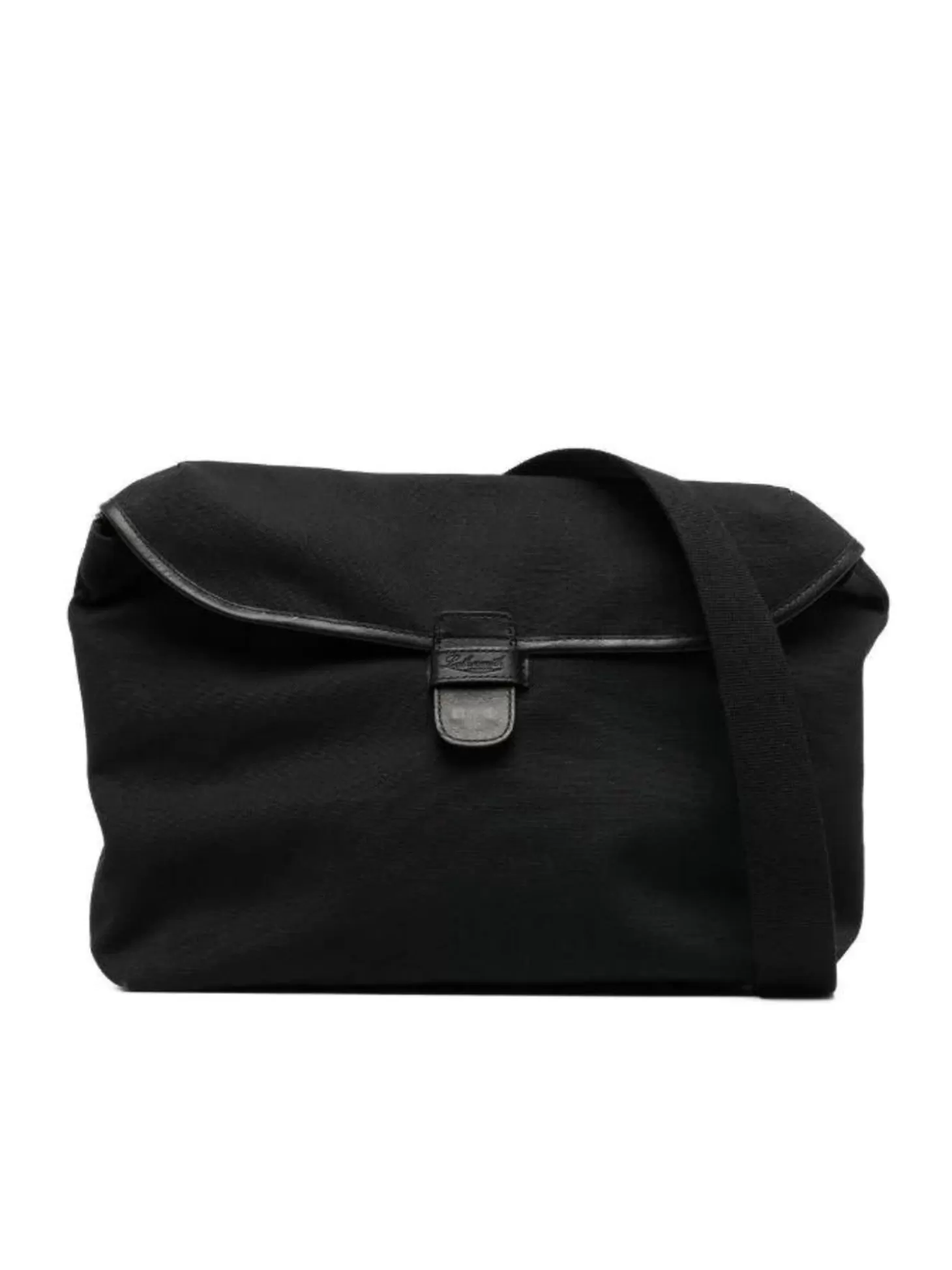 Leathersmith of London CANVAS PLAIN MESSENGER BAG BLACK Store