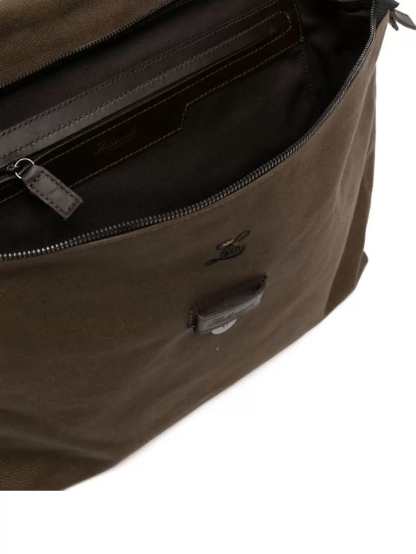 Leathersmith of London CANVAS PLAIN MESSENGER BAG KHAKI Best Sale