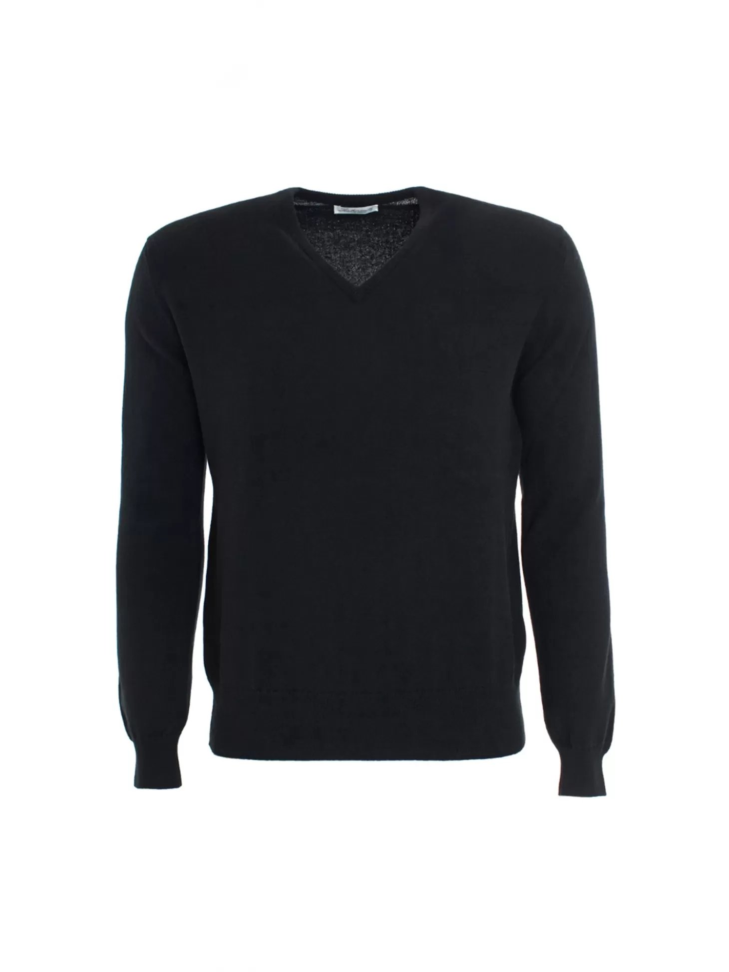 Leathersmith of London CASHMERE V-NECK SWEATER BLACK Clearance