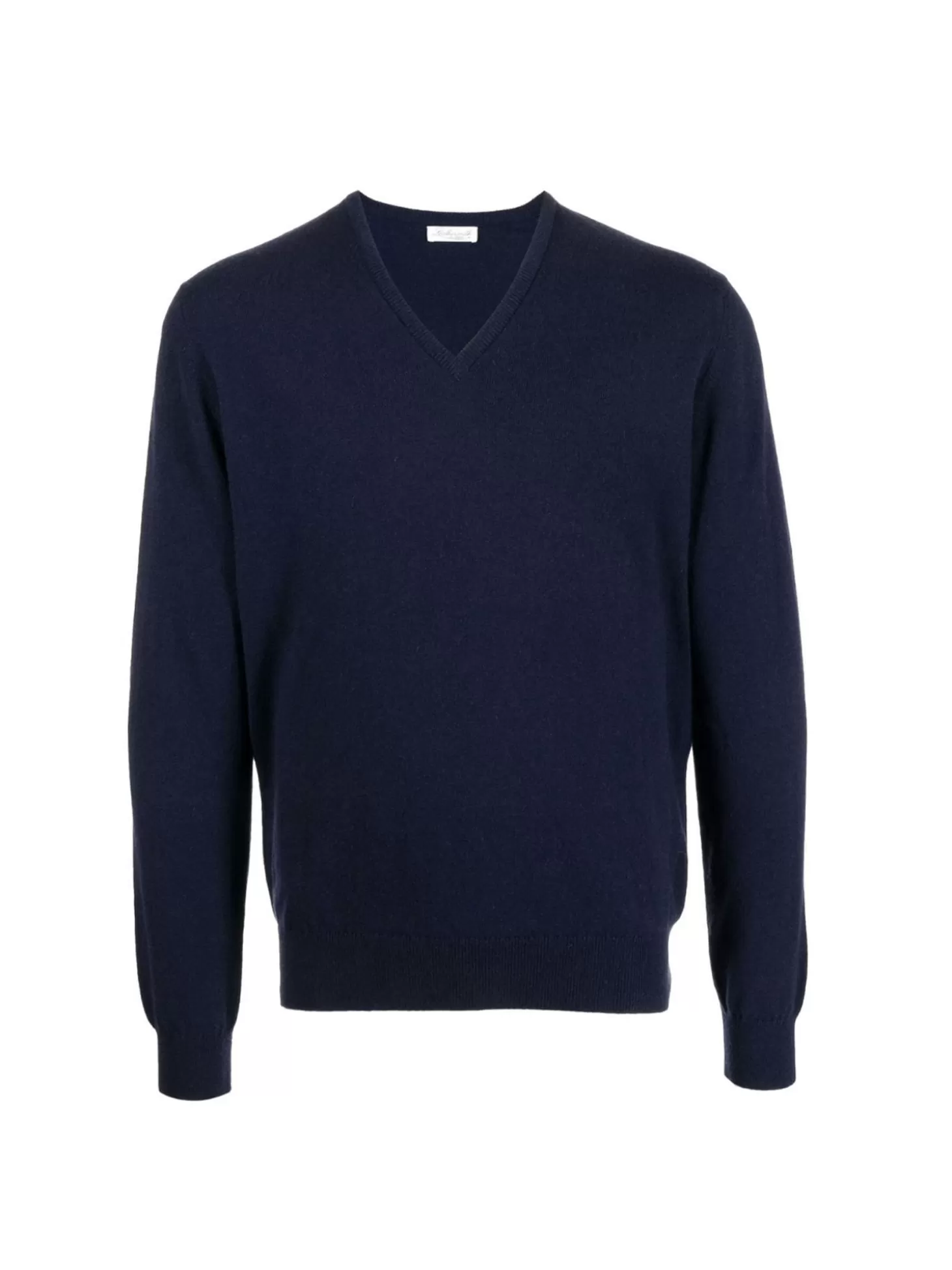 Leathersmith of London CASHMERE V-NECK SWEATER NAVY Online