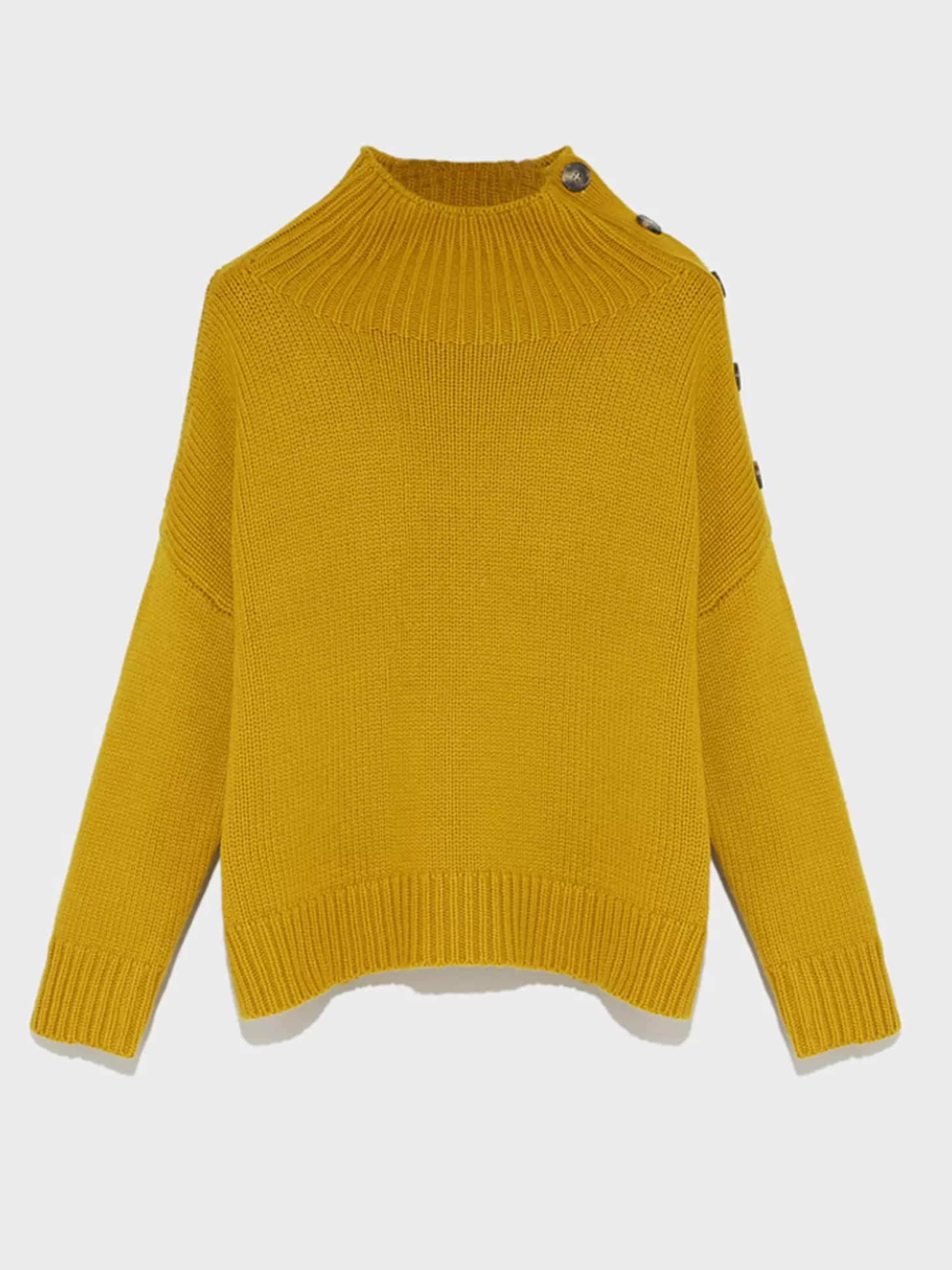 YVES SALOMON CASHMERE WOOL KNIT MUSTARD Hot