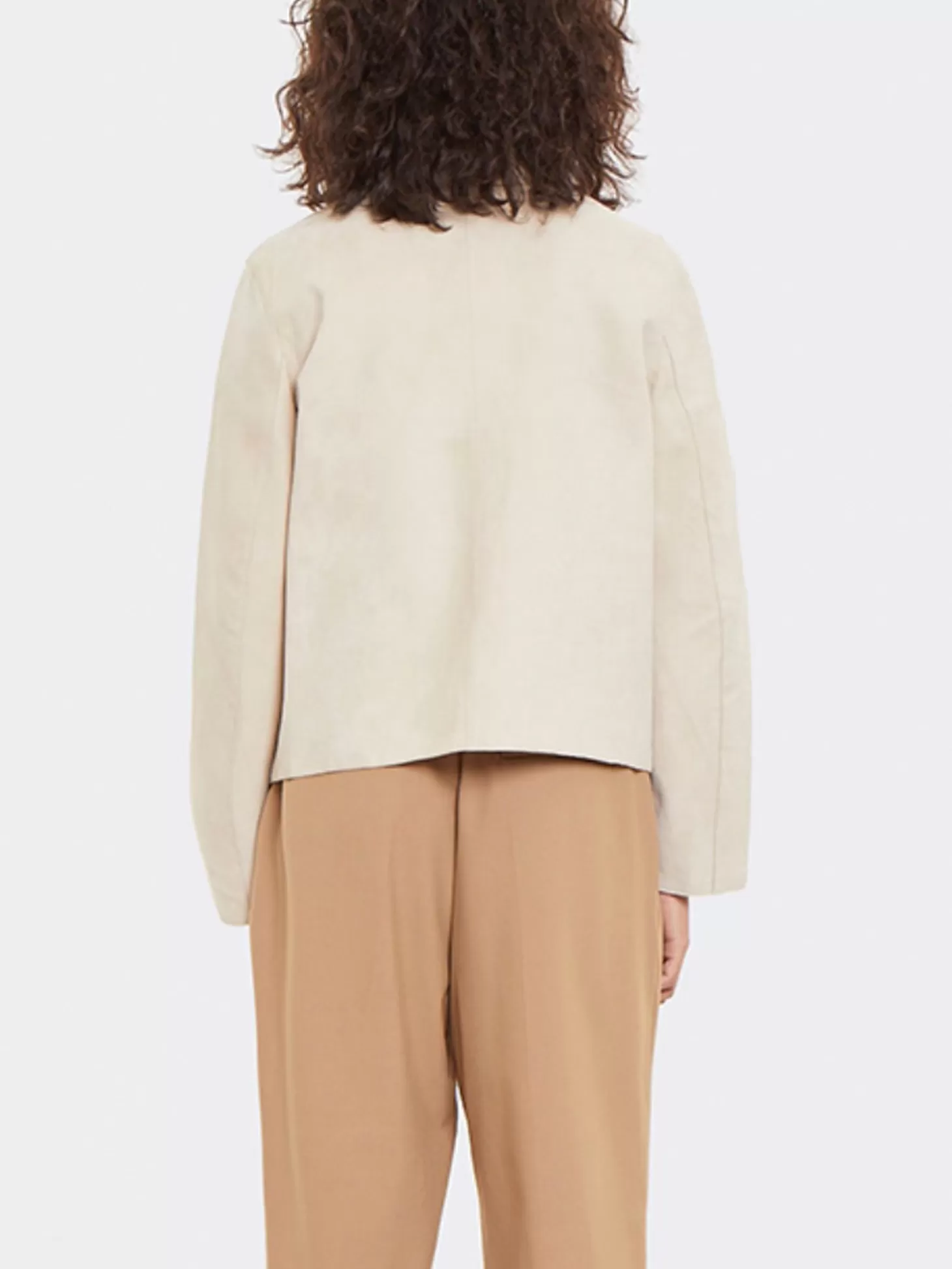 Yves Salomon CREAM SUEDE JACKET Discount