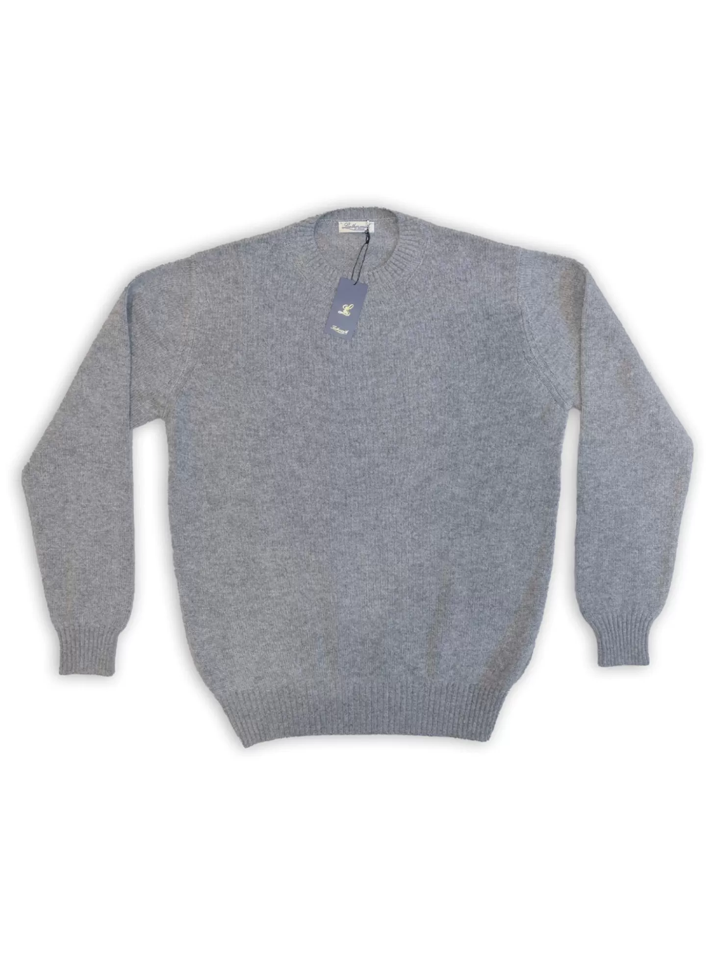 Leathersmith of London CREW NECK CASHMERE SWEATER GREY Store