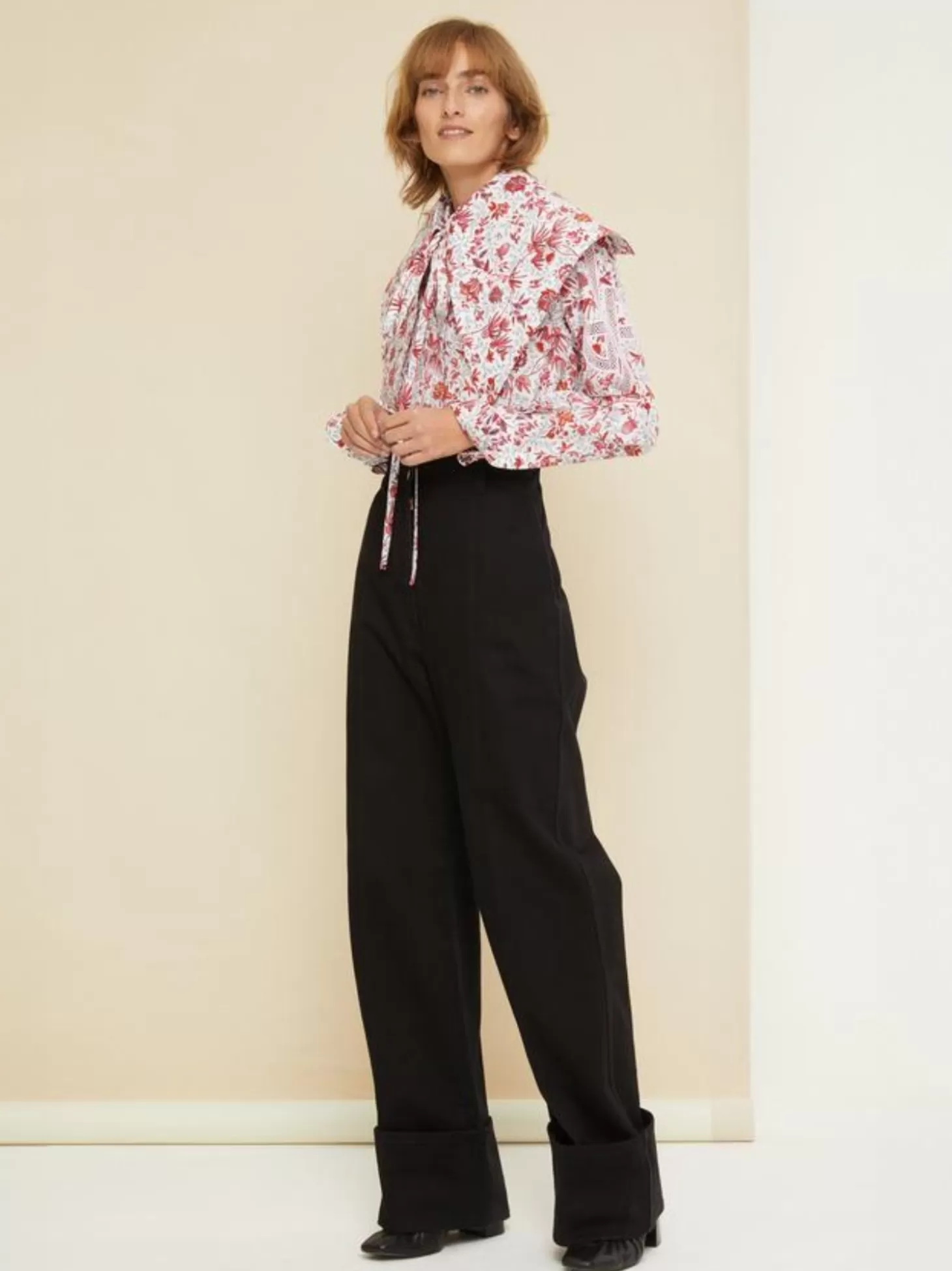 Patou CUFFED WIDE LEG TROUSERS Discount