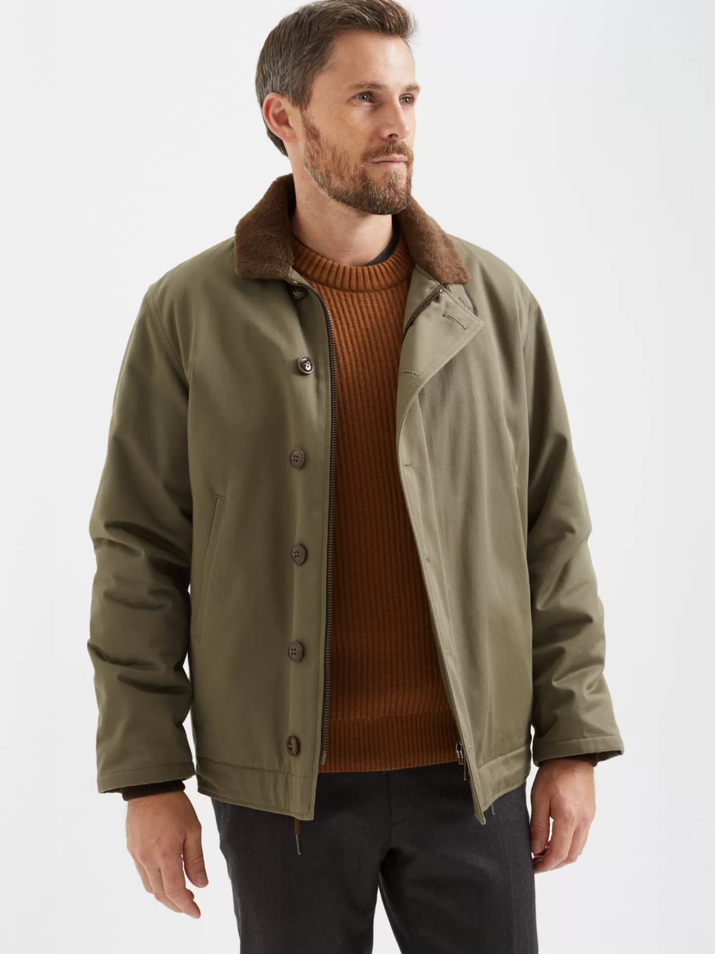 Leathersmith of London DECK JACKET KHAKI Outlet