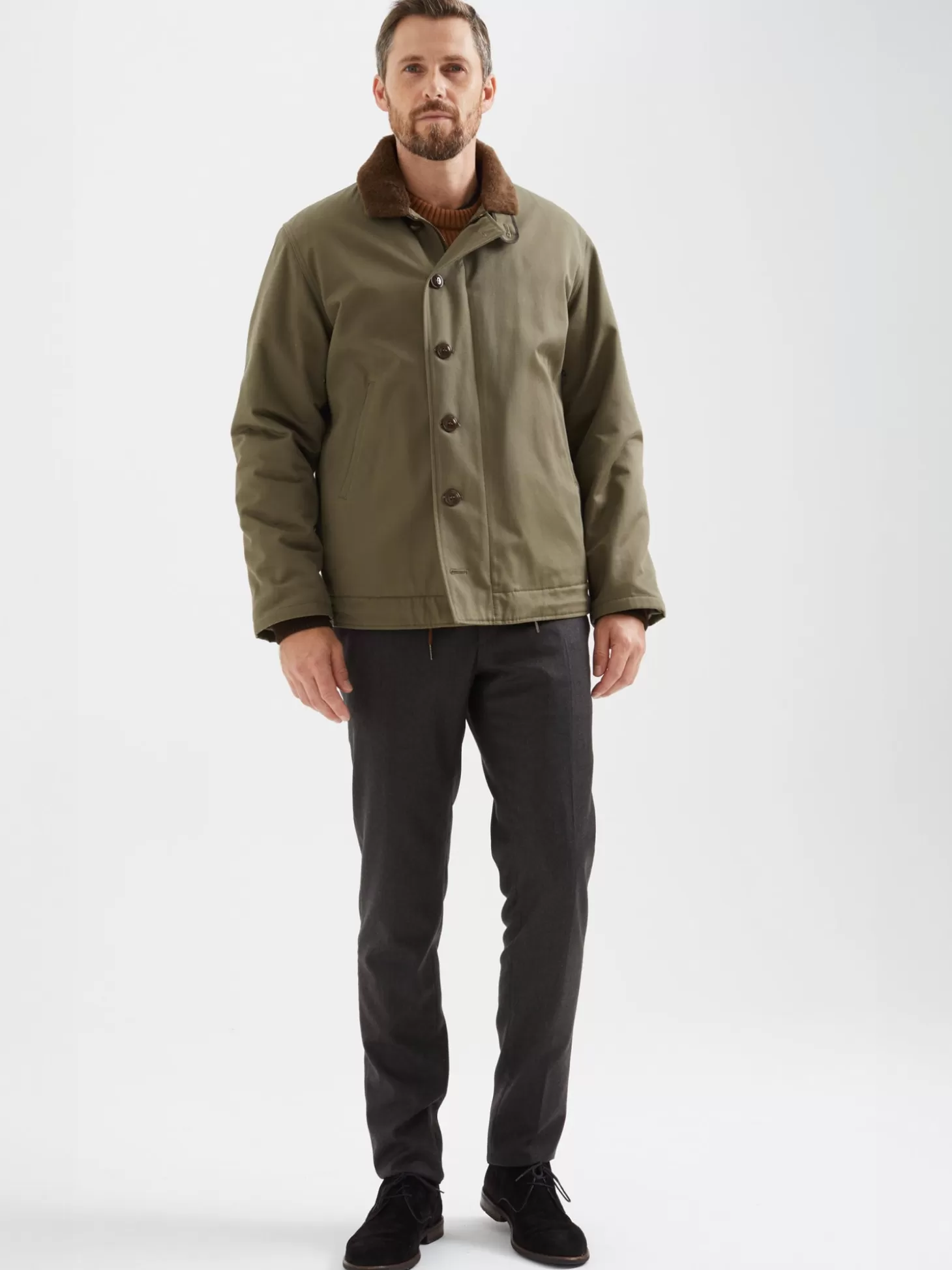 Leathersmith of London DECK JACKET KHAKI Outlet