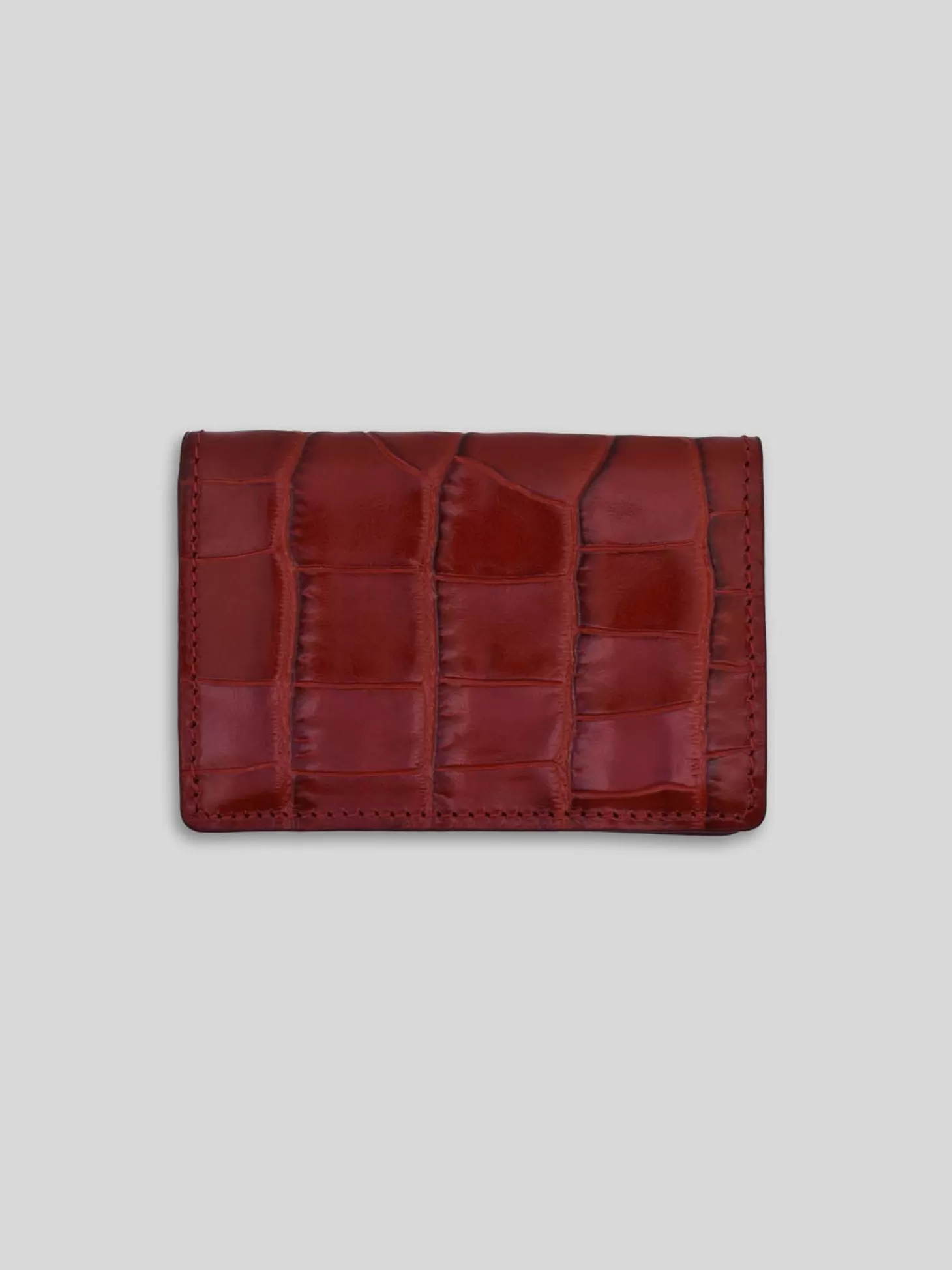 LEATHERSMITH LABCH CARD HOLDER LABCH CROC SPICED JAM RED Outlet