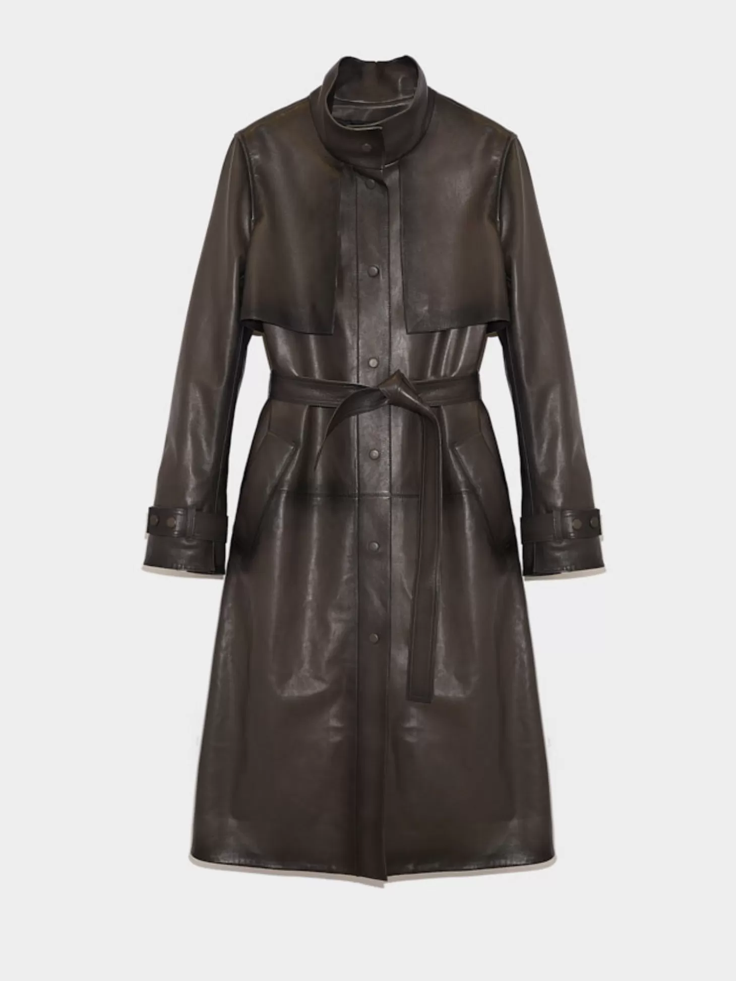 Yves Salomon LAMB LEATHER LONG COAT Cheap