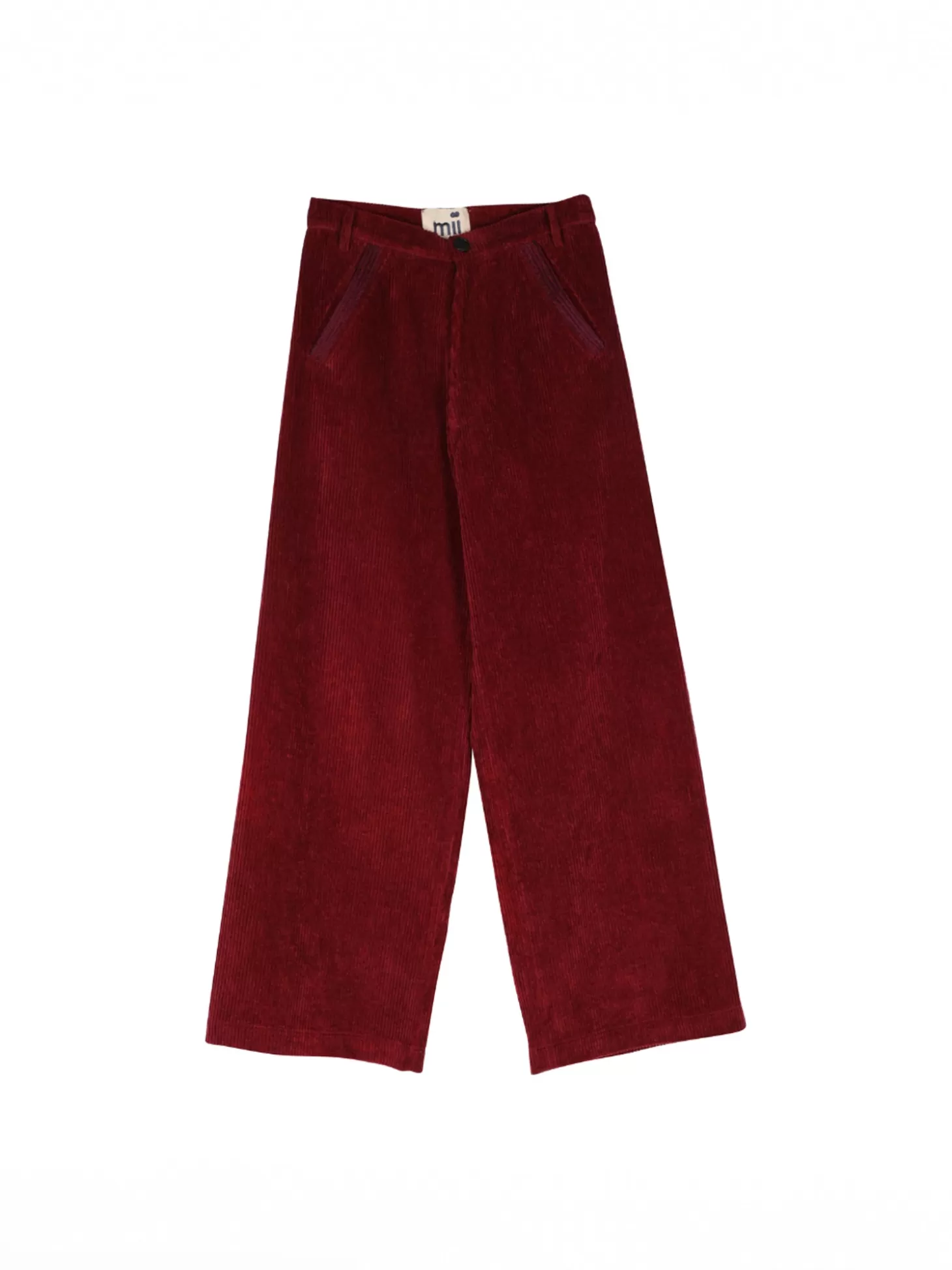 MII COLLECTION LENA CORDUROY PANTS BURGUNDY Fashion