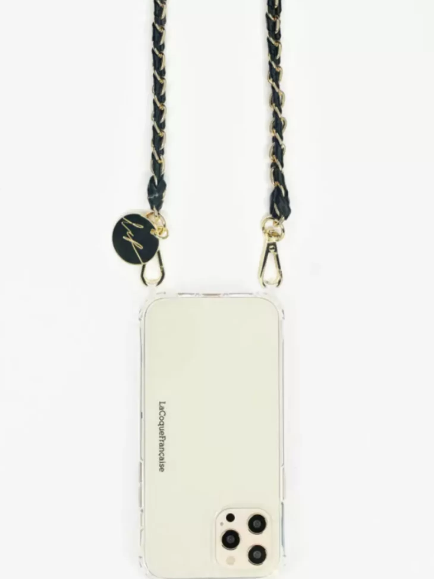 LA COQUE FRANCAISE LOU PHONE CHAIN BLACK GOLD Hot