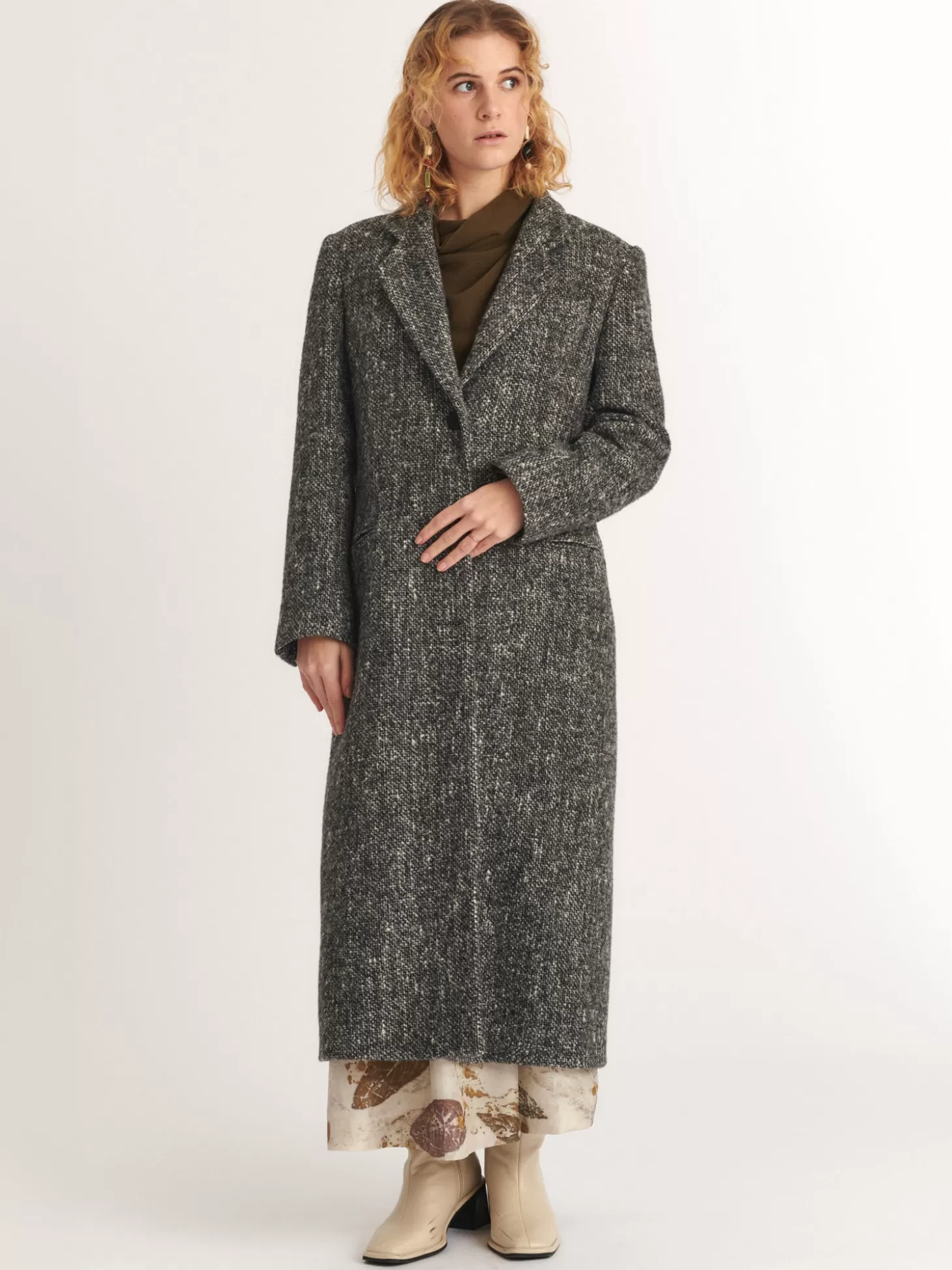 MII COLLECTION MARLENE WOOL COAT GREY Outlet