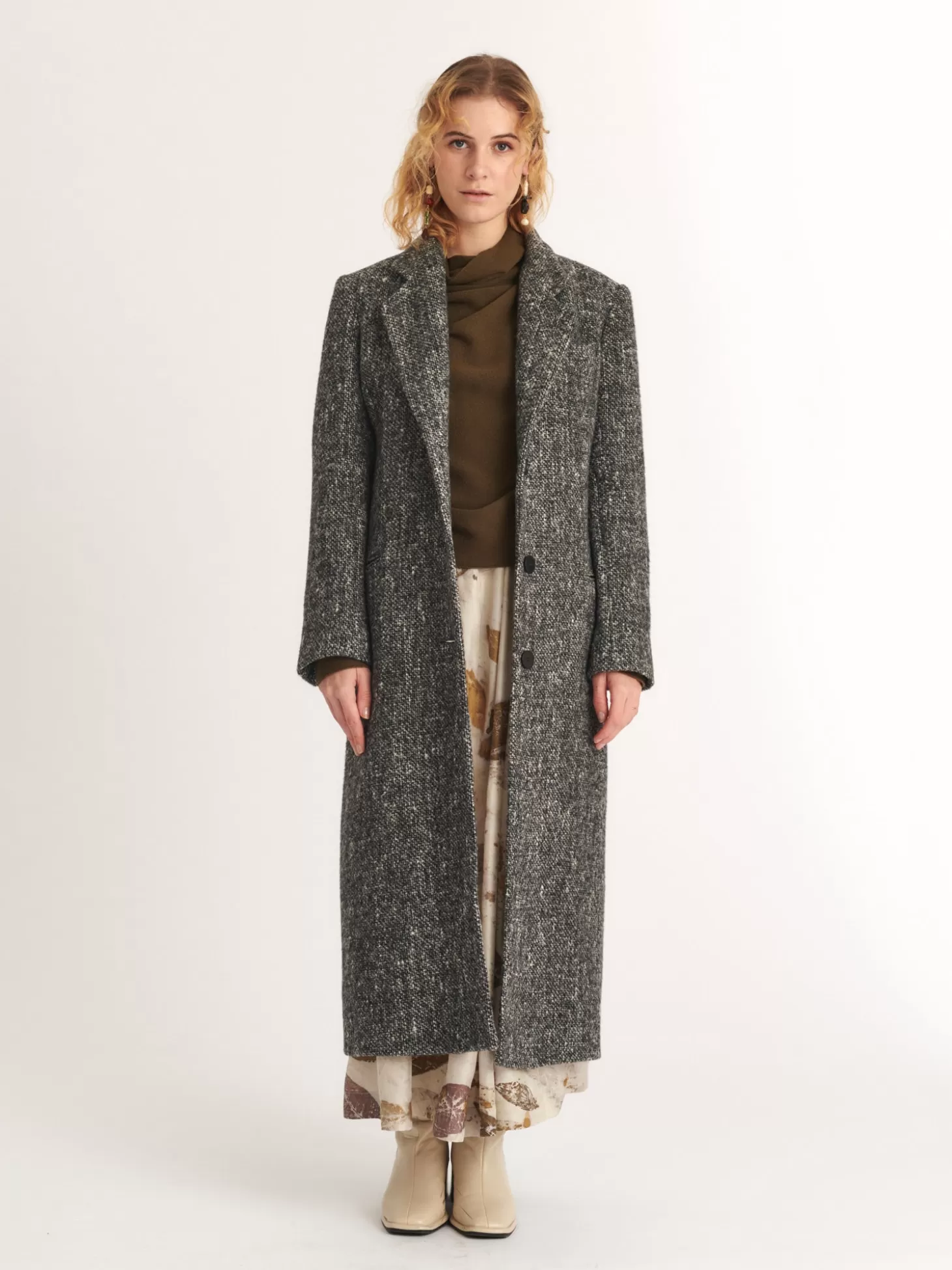 MII COLLECTION MARLENE WOOL COAT GREY Outlet