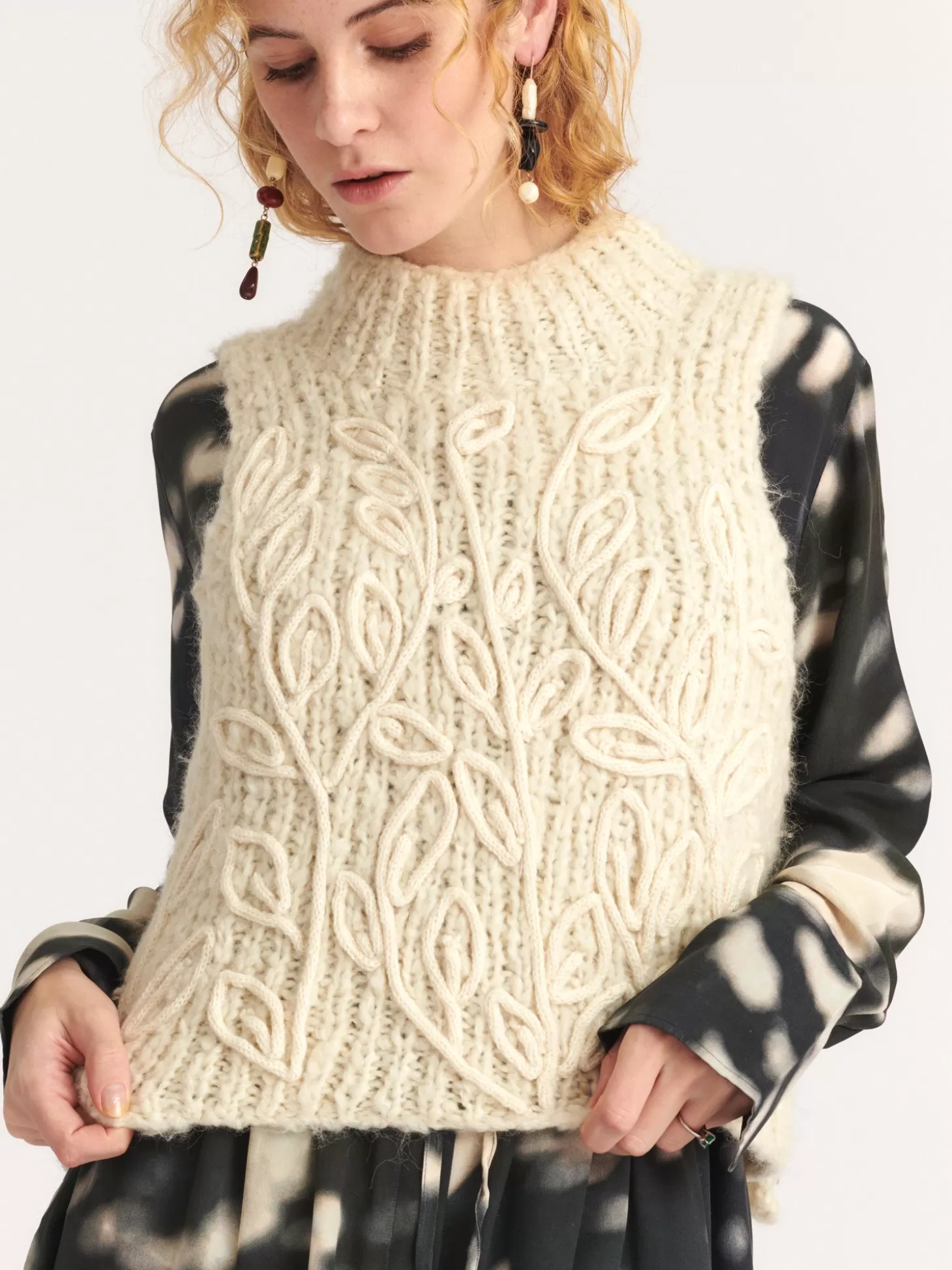 MII COLLECTION MAYA PULL KNIT OFF WHITE Flash Sale