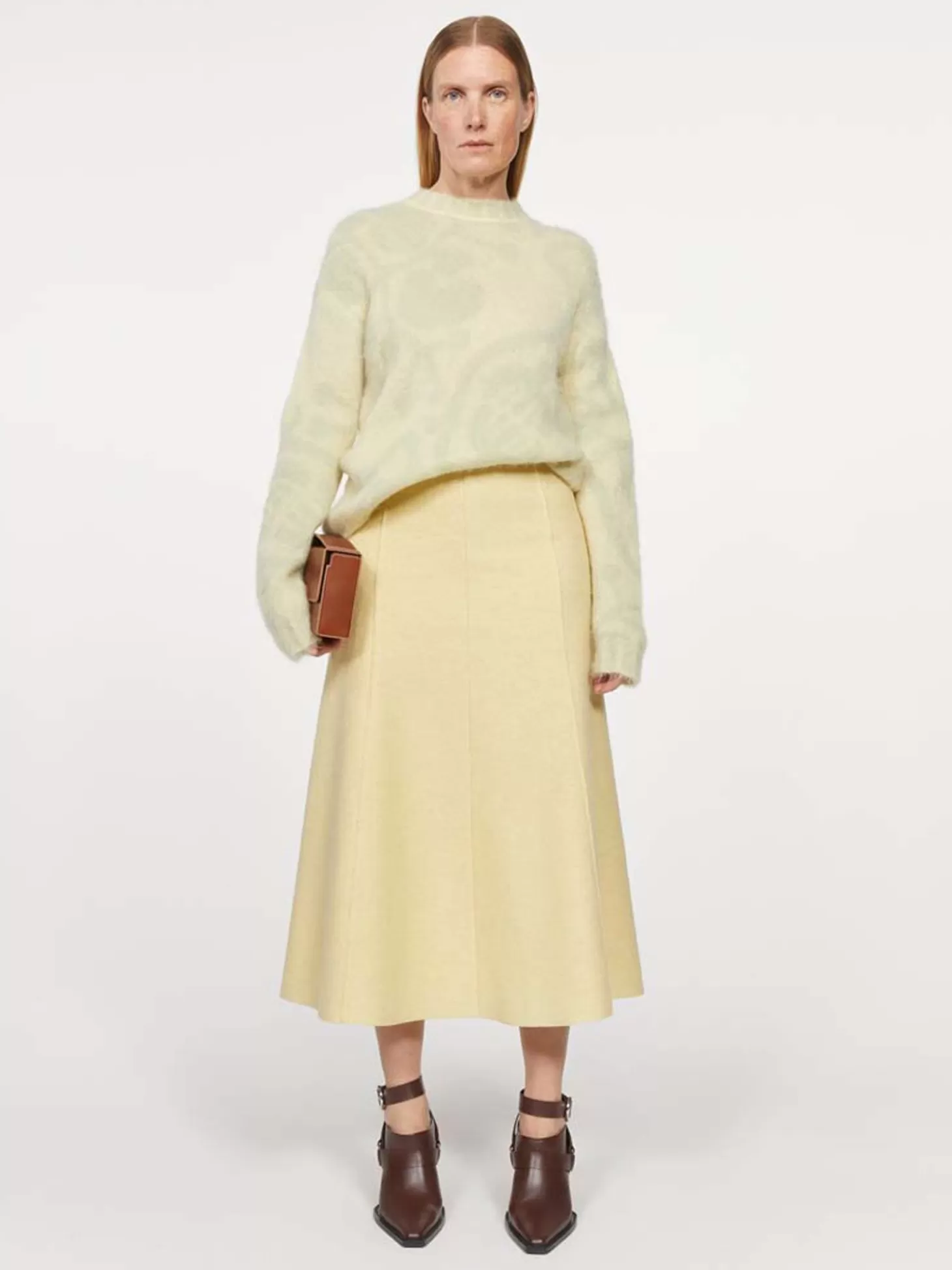 RODEBJER NENEH WOOL SKIRT BUTTER MILK Flash Sale