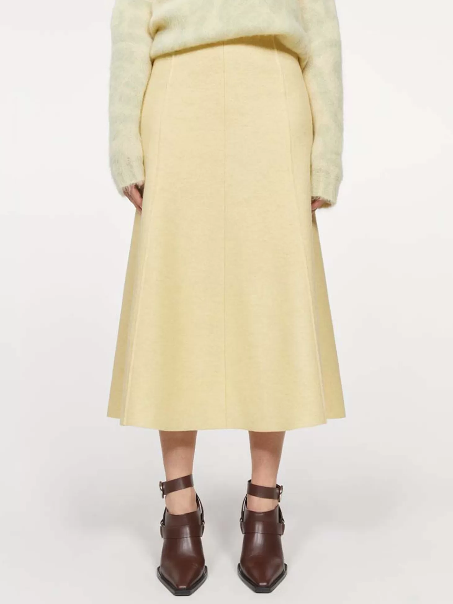 RODEBJER NENEH WOOL SKIRT BUTTER MILK Flash Sale