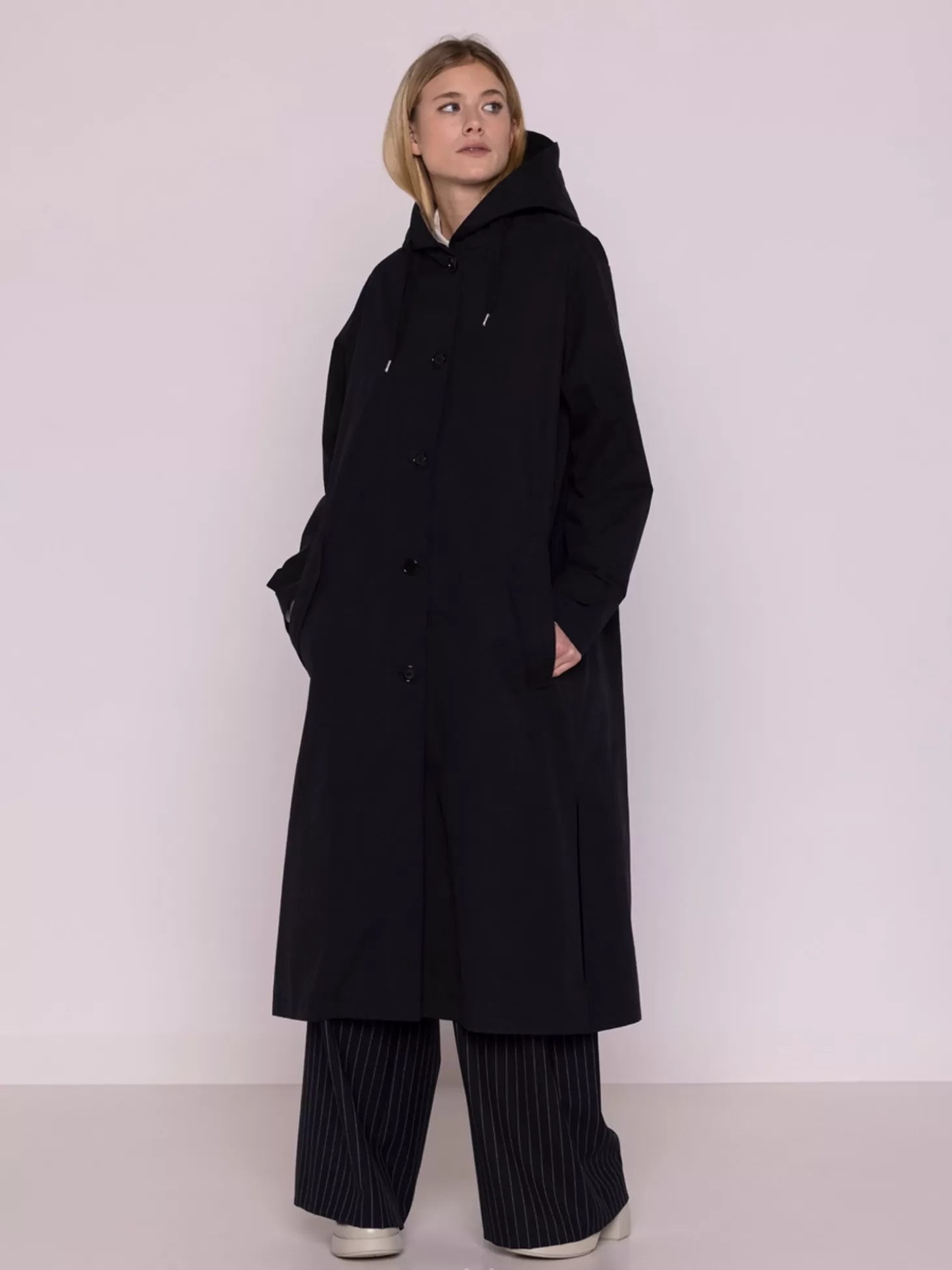 MAISON LENER OVERSIZED RAINCOAT NAVY Outlet