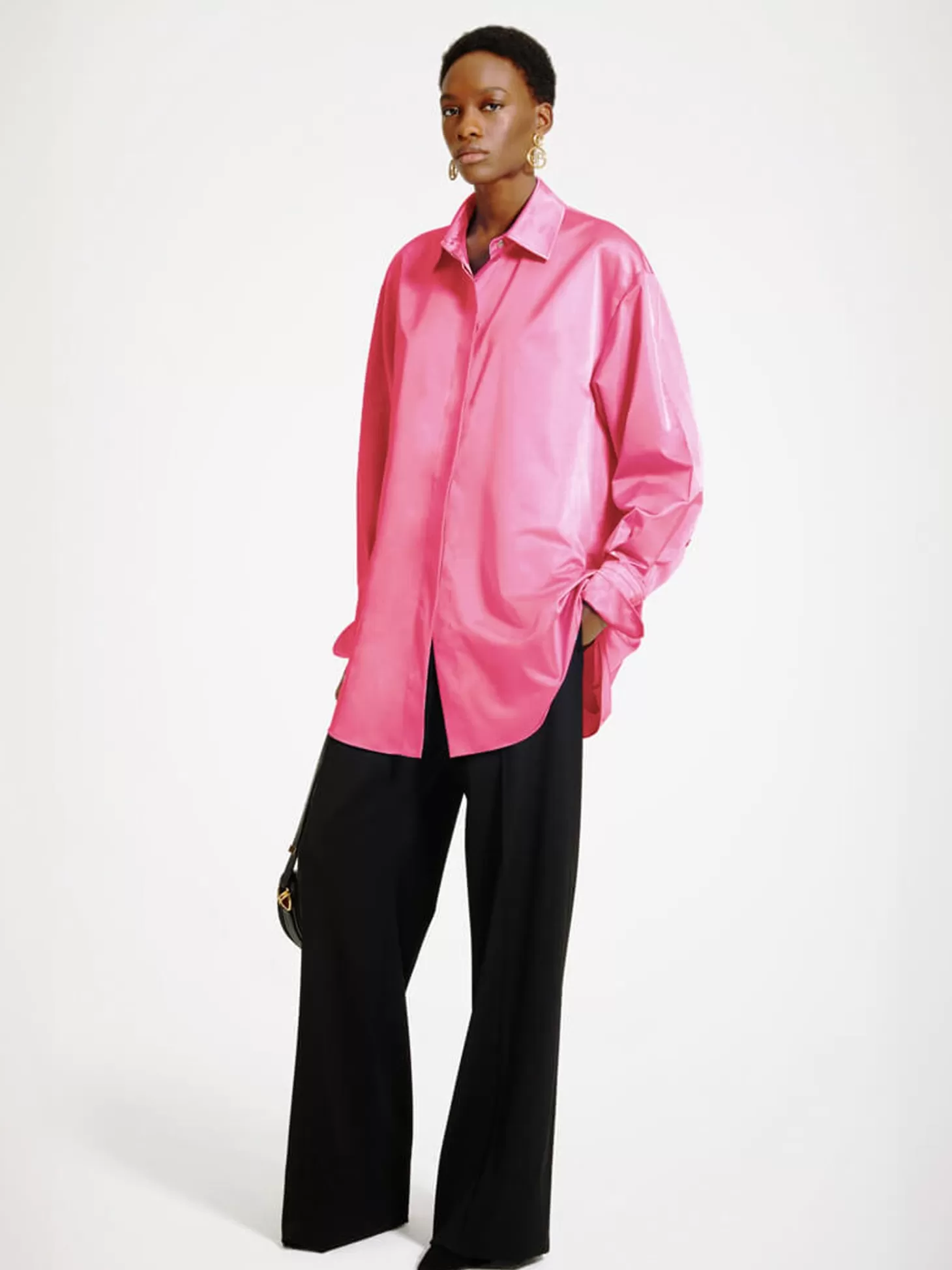 PATOU OVERSIZED SHIRT PINK Flash Sale