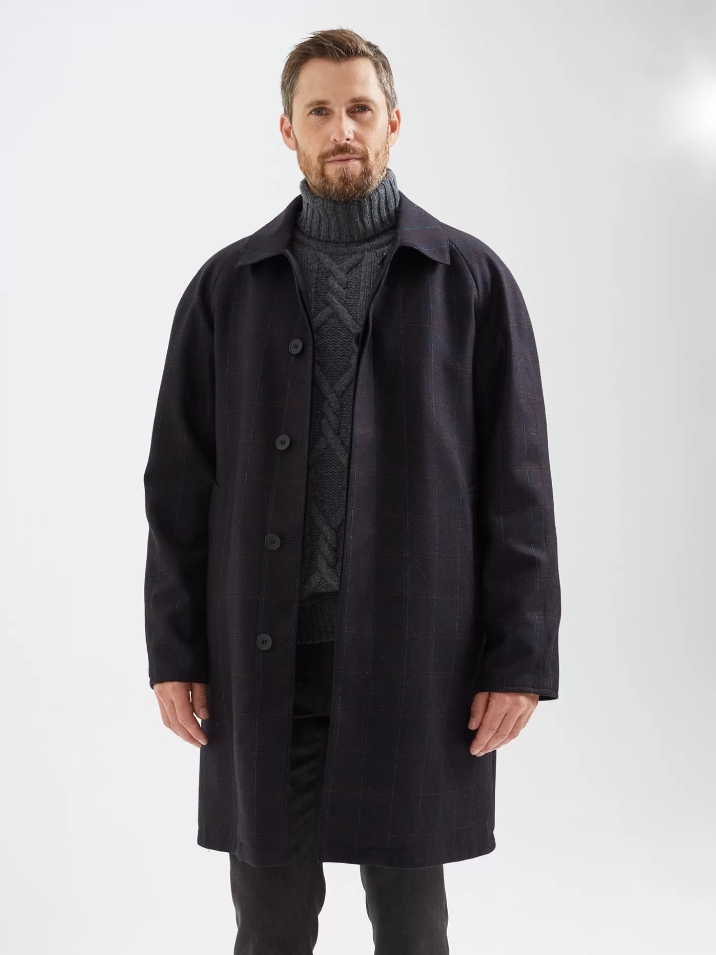 Leathersmith of London PIMLICO COAT NAVY New