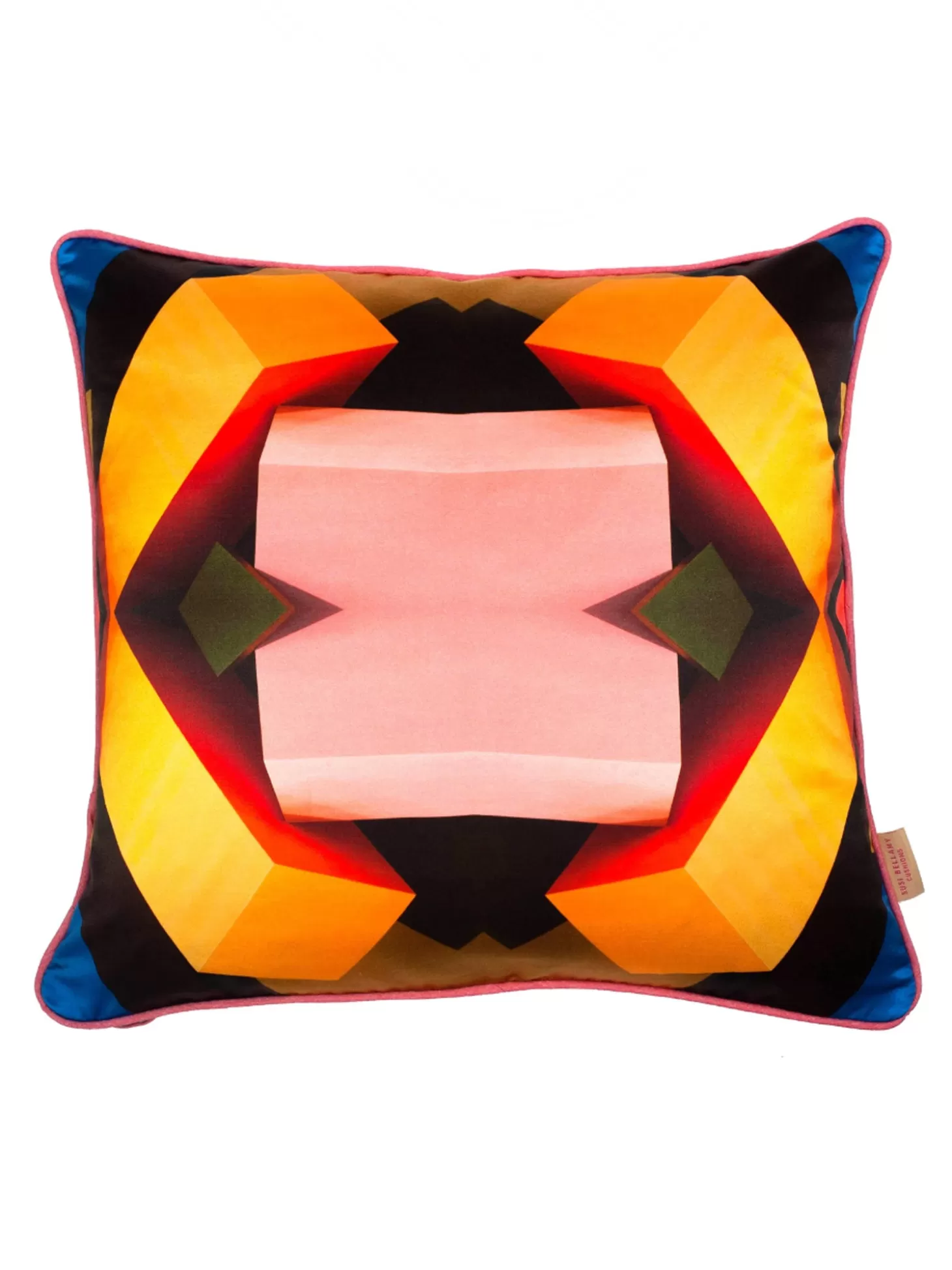 Susi Bellamy Pink In The Middle Silk Cotton Square Cushion Shop