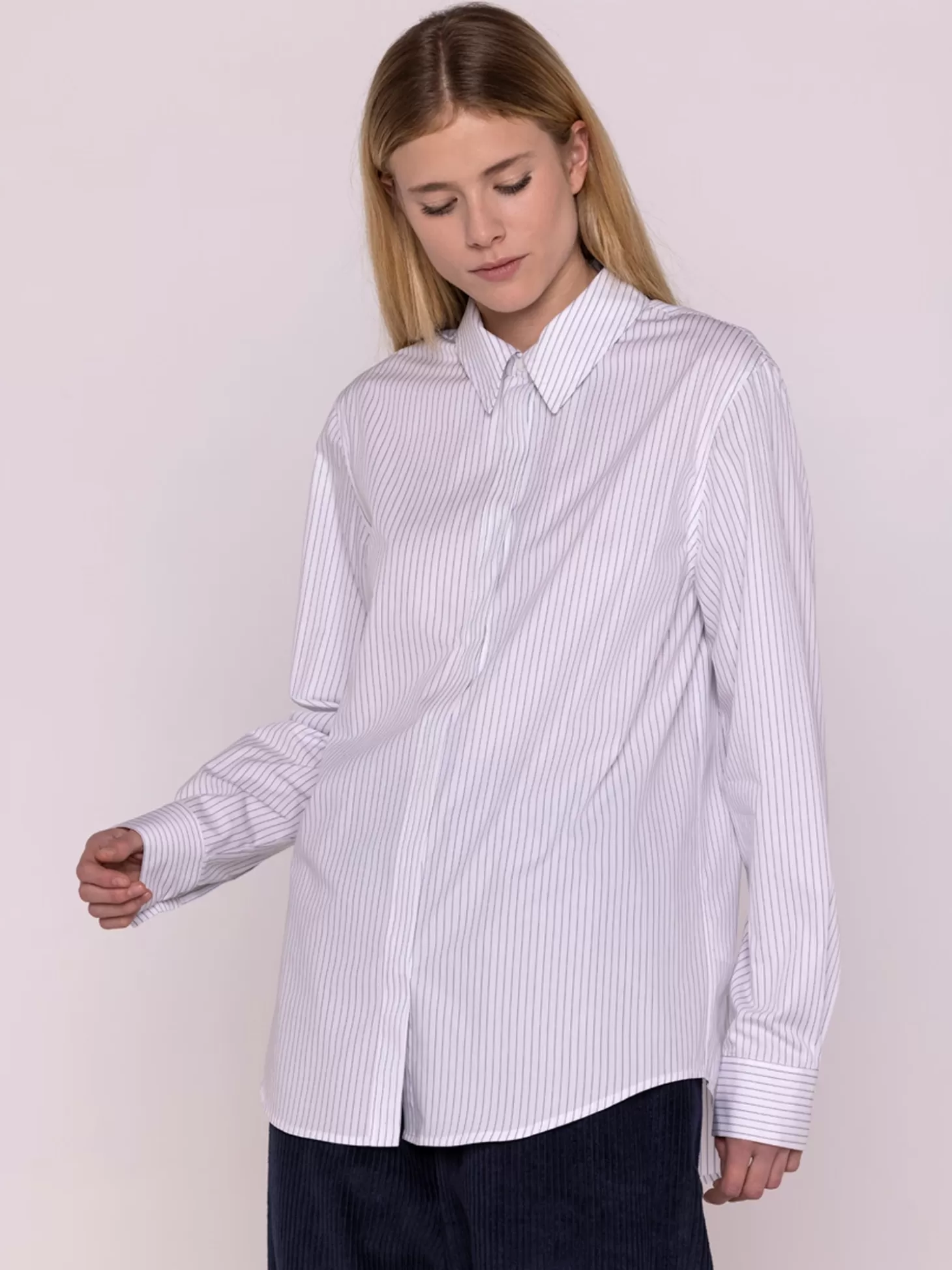 MAISON LENER PINSTRIPE WHITE SHIRT Hot