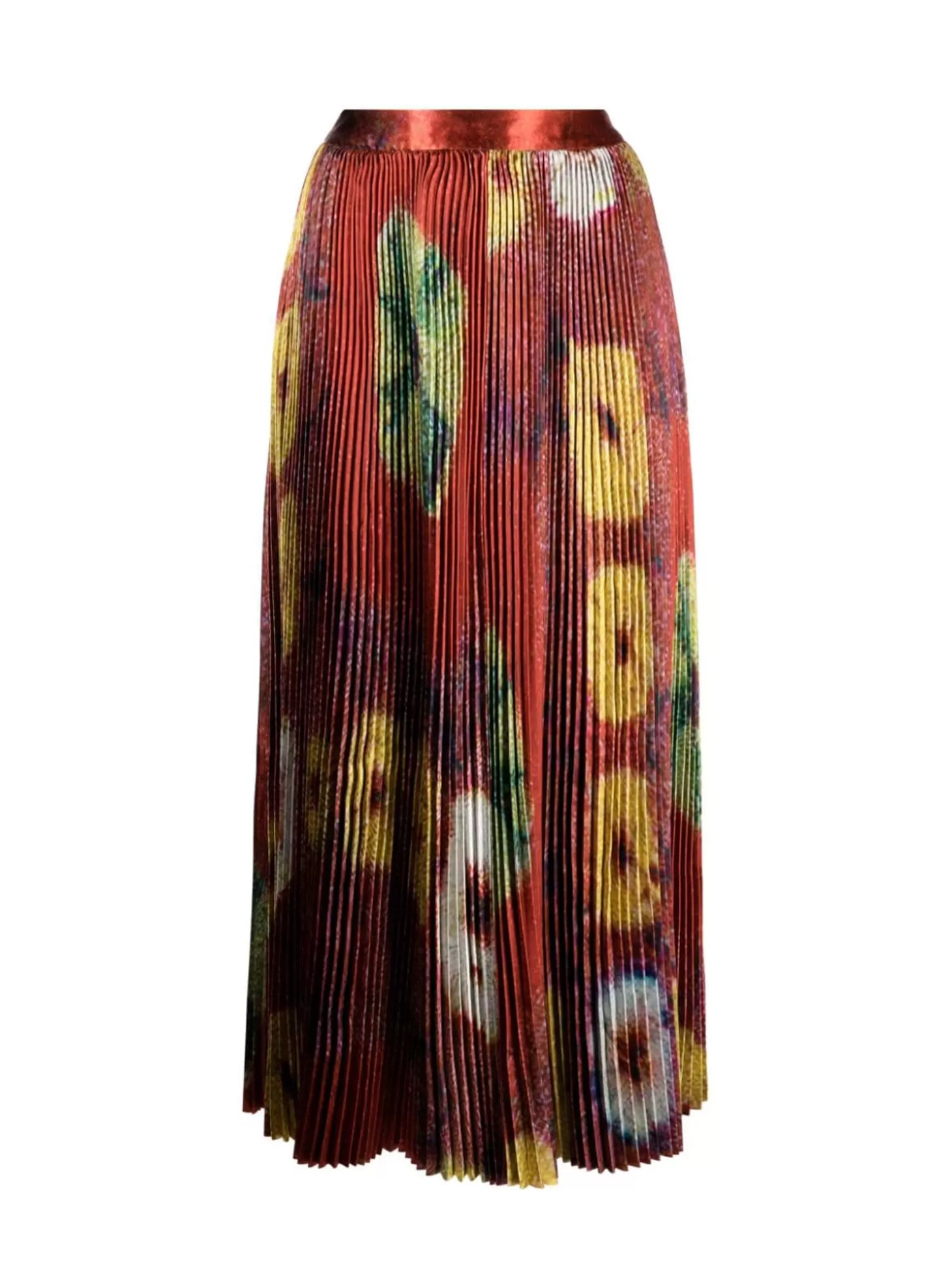 ULLA JOHNSON RAMI SKIRT PLEATED RAINBOW MEDALLION Fashion