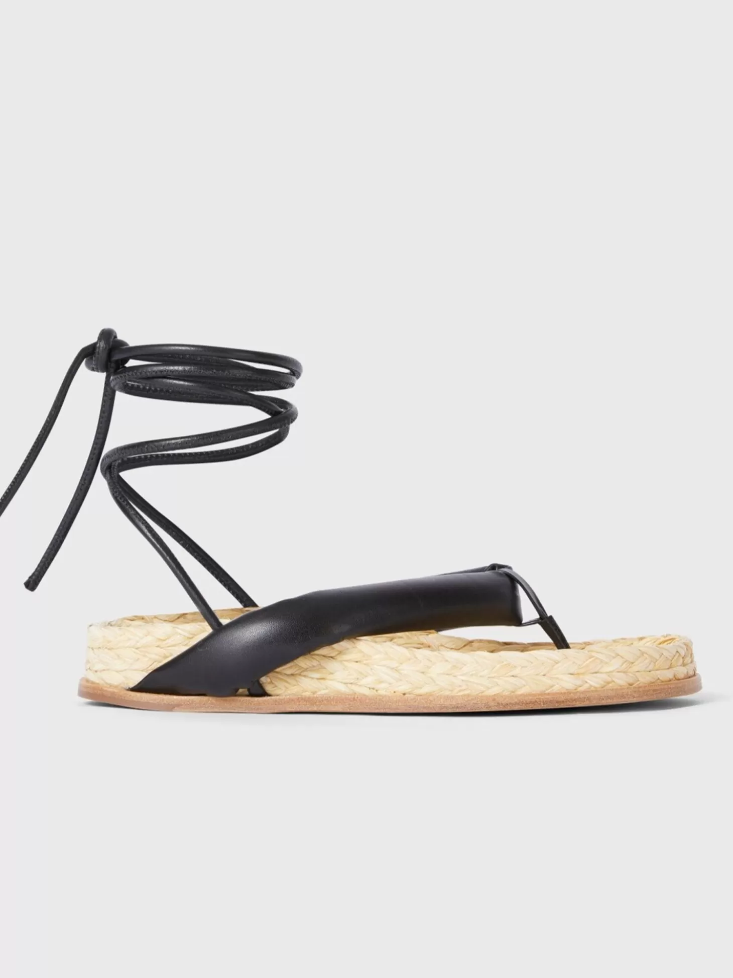 RODEBJER SANTORINO STRAW SANDALS BLACK Hot