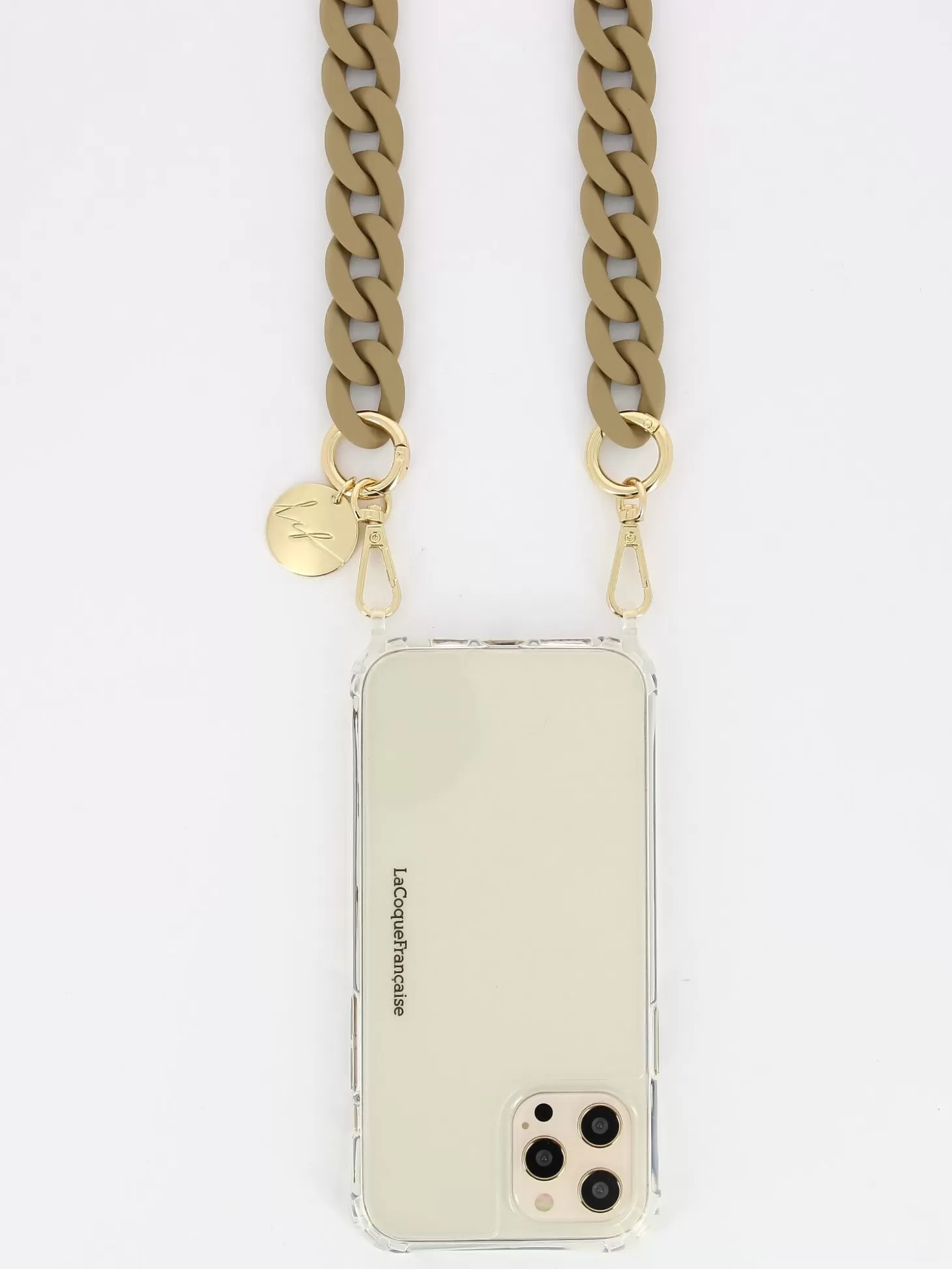 LA COQUE FRANCAISE SARAH PHONE CHAIN MATTE BEIGE Clearance