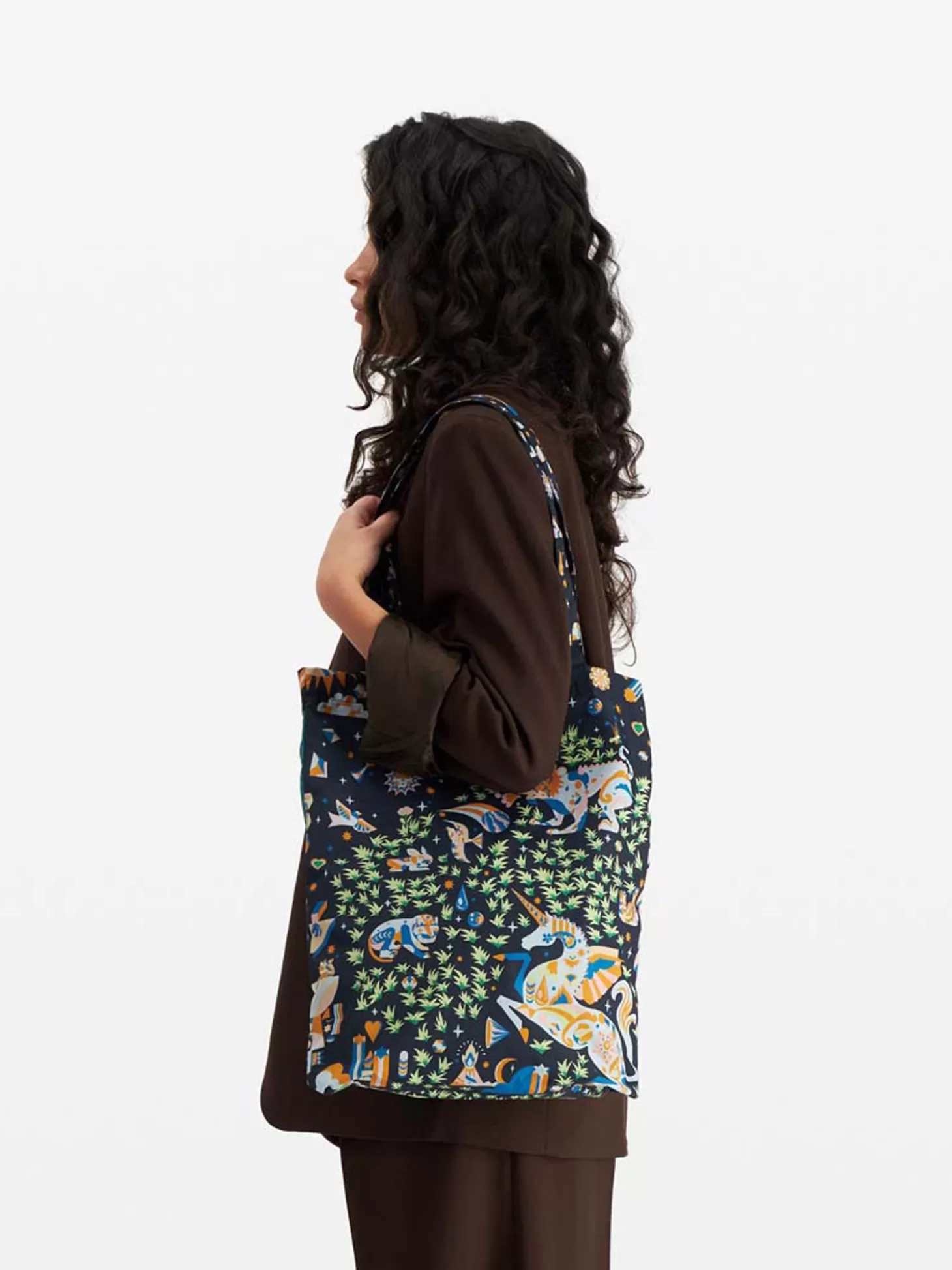 INOUI EDITIONS SHOPPER BAG LICORNE NAVY/BLUE MARINE Sale