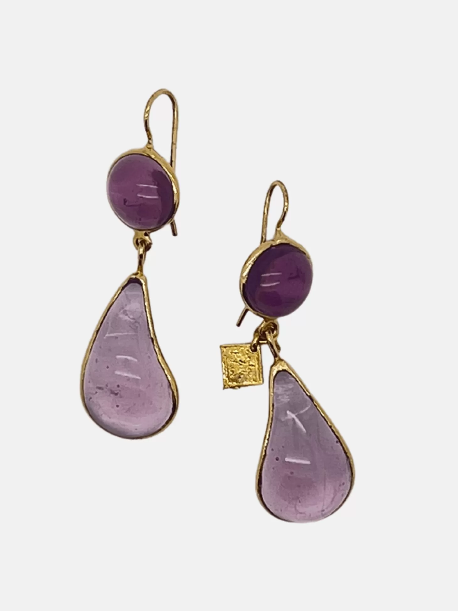 Loulou de la Falaise TWO TIER EARRINGS LILAC Best